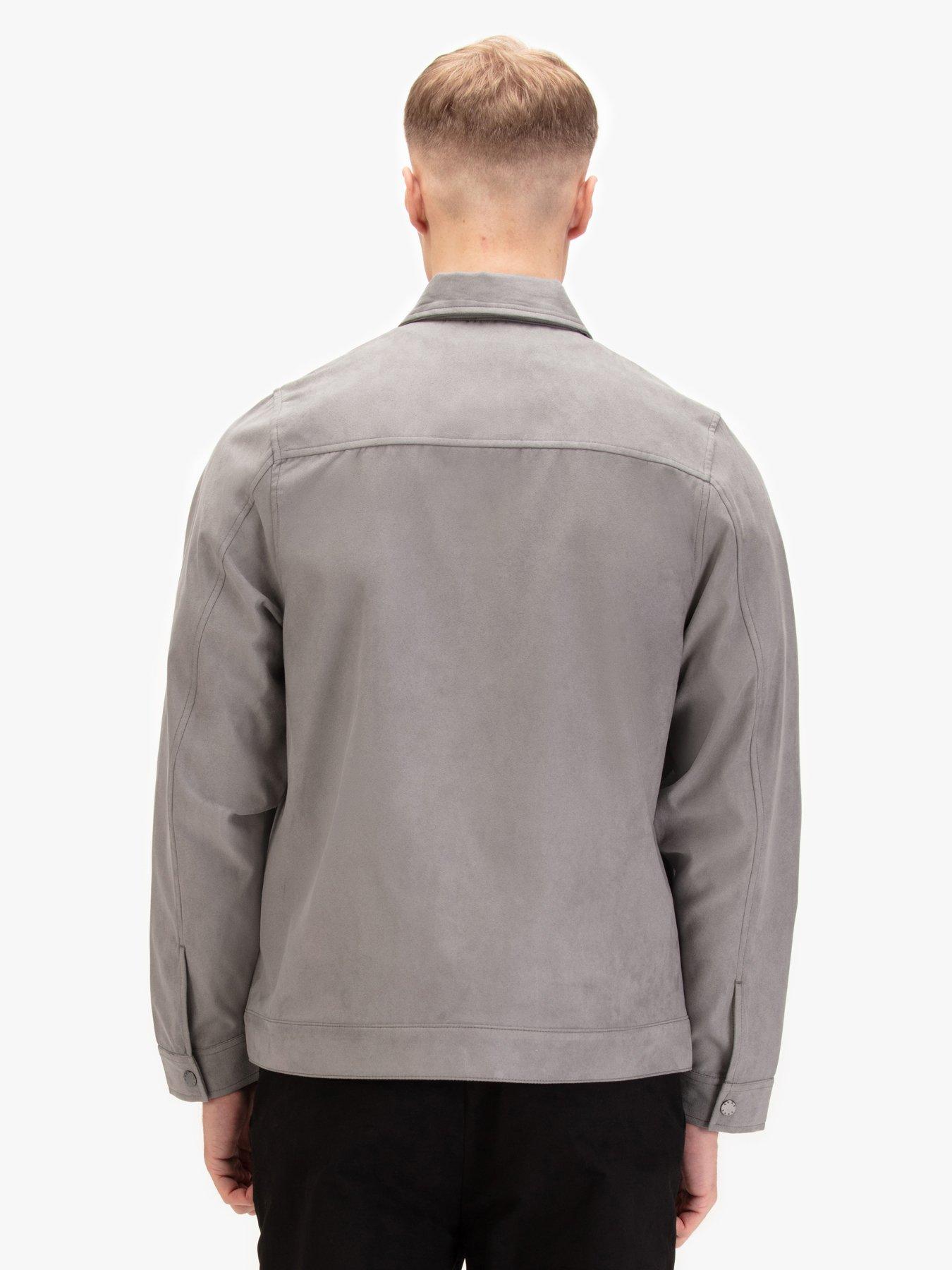 Image 2 of 6 of Luke 1977 Luke 1977 Dax Faux Suede Jacket - Dark Grey