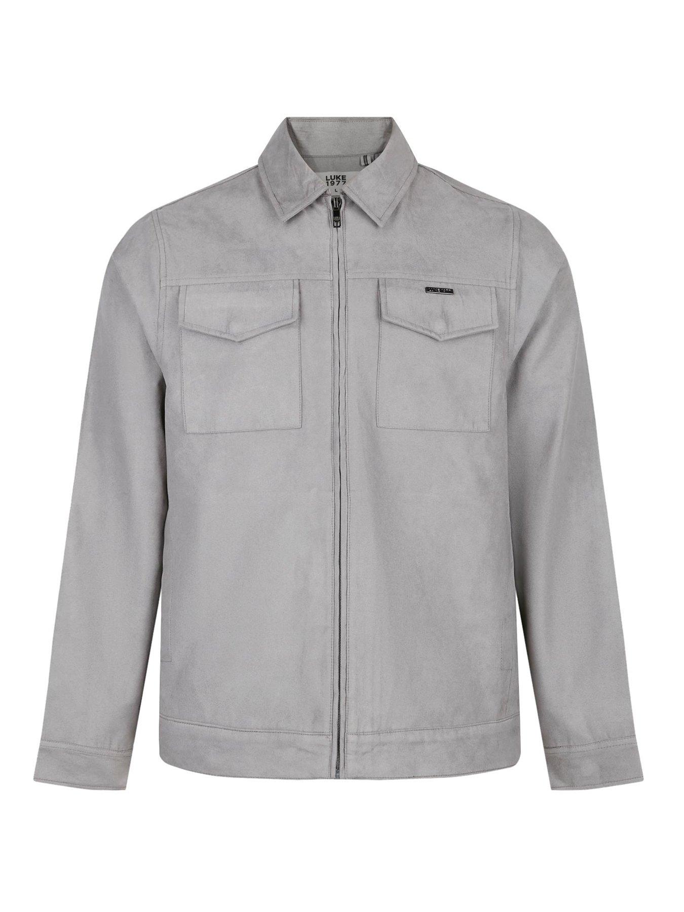 Image 4 of 6 of Luke 1977 Luke 1977 Dax Faux Suede Jacket - Dark Grey