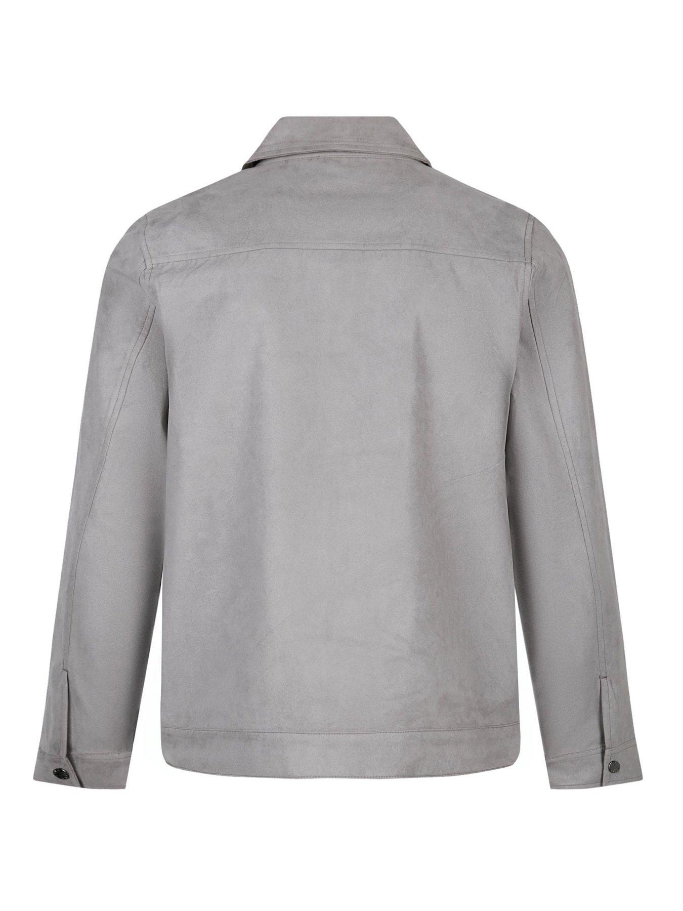 Image 5 of 6 of Luke 1977 Luke 1977 Dax Faux Suede Jacket - Dark Grey