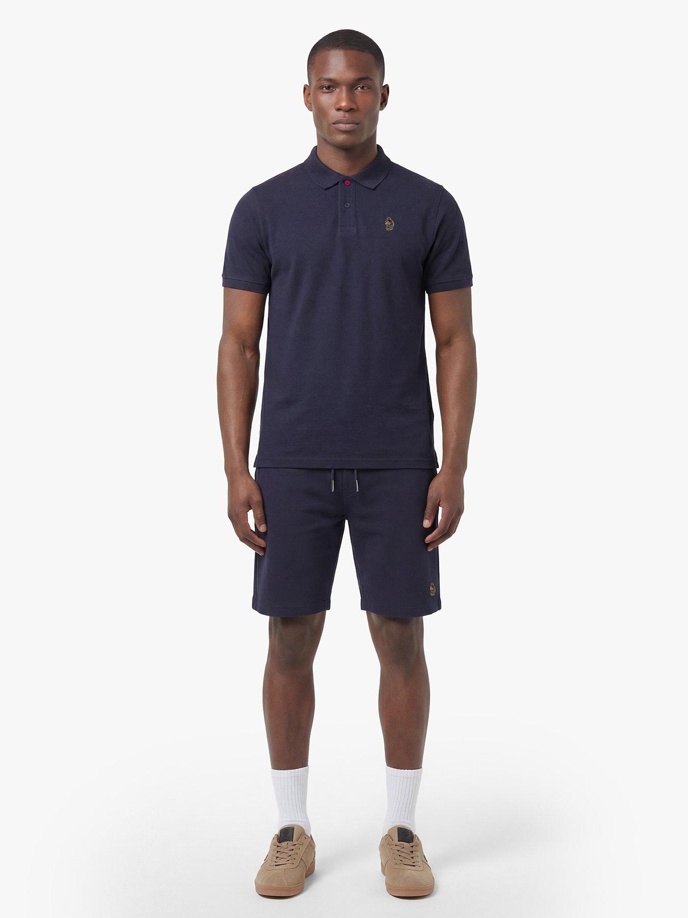 Luke 1977 New Mead Polo Shirt And Shorts Set, Navy, Size M, Men