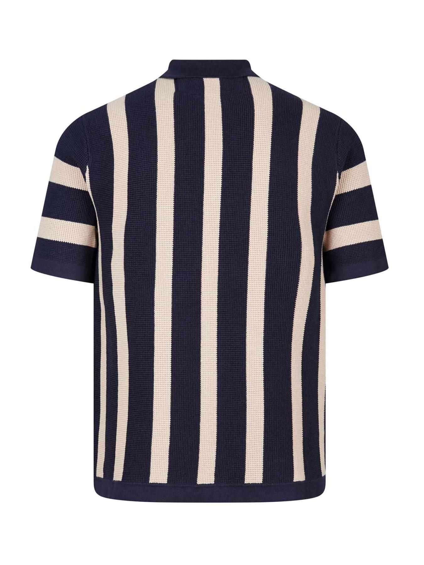 Image 5 of 6 of Luke 1977 Deck Knitted Short Sleeve Polo Shirt - Navy