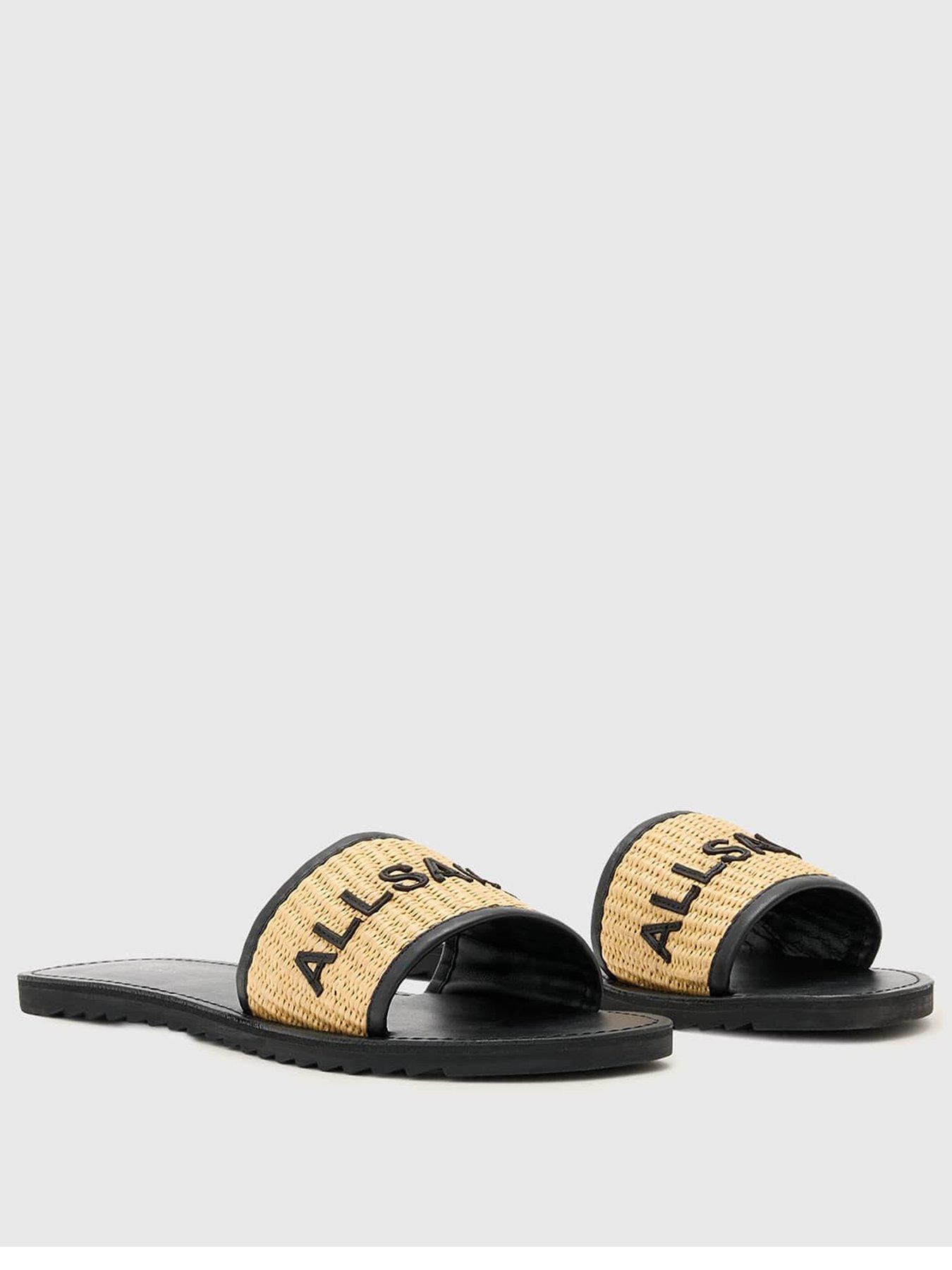 Image 2 of 4 of AllSaints Hoxton Slider - Black/Natural
