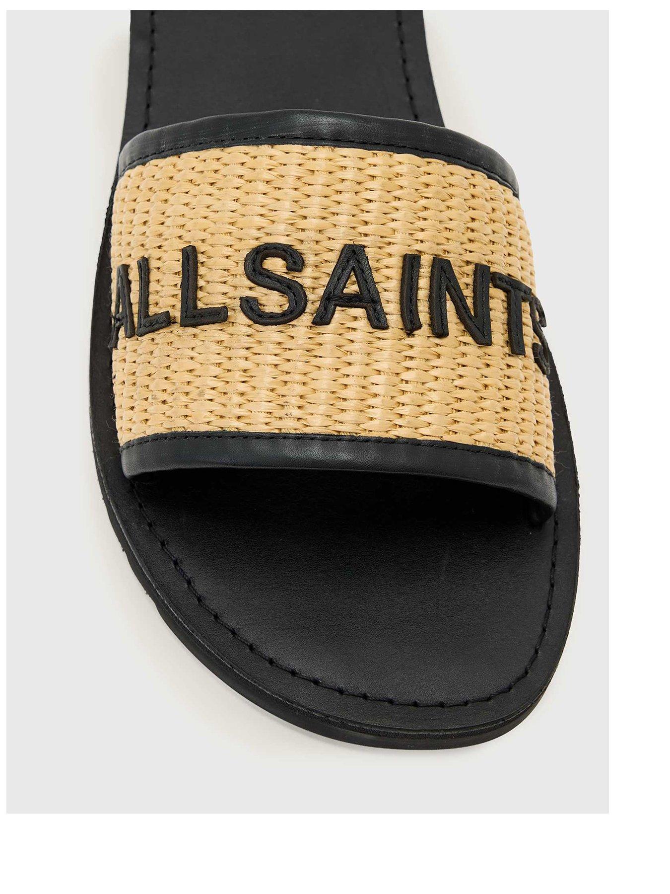 Image 3 of 4 of AllSaints Hoxton Slider - Black/Natural