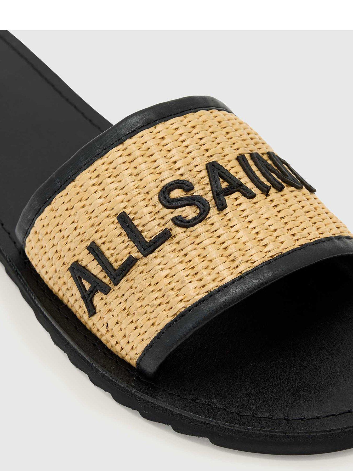 Image 4 of 4 of AllSaints Hoxton Slider - Black/Natural