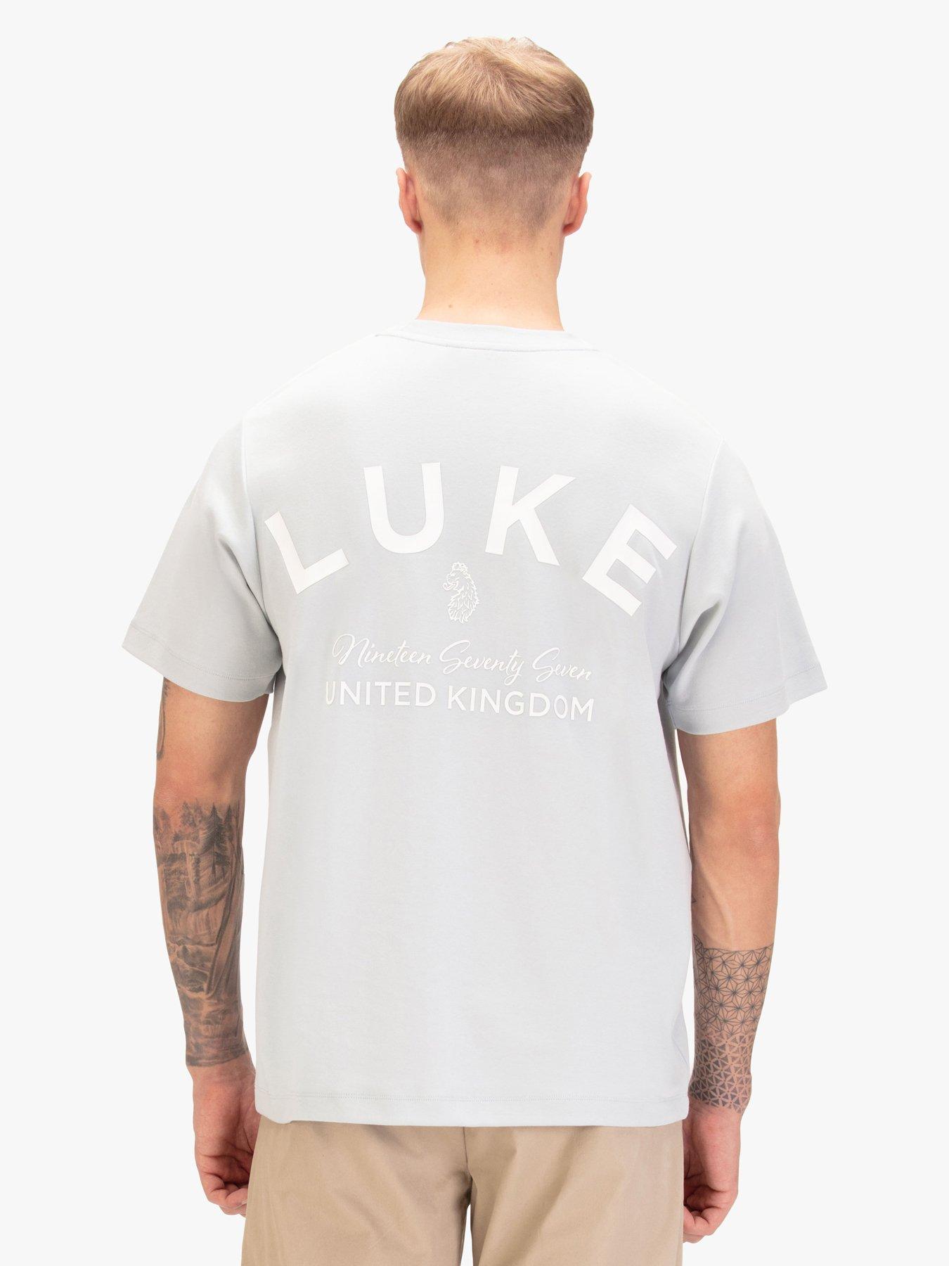 Luke 1977 Drayton Relaxed Fit T-shirt, Light Blue, Size 3Xl, Men