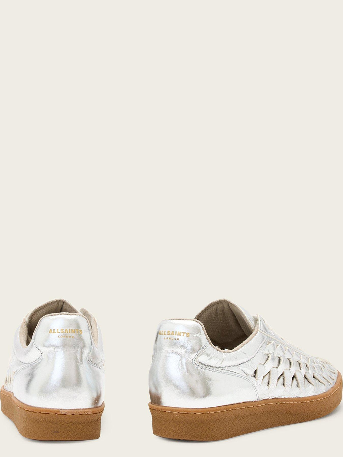 Image 5 of 5 of AllSaints Velma Woven Sneaker - Silver