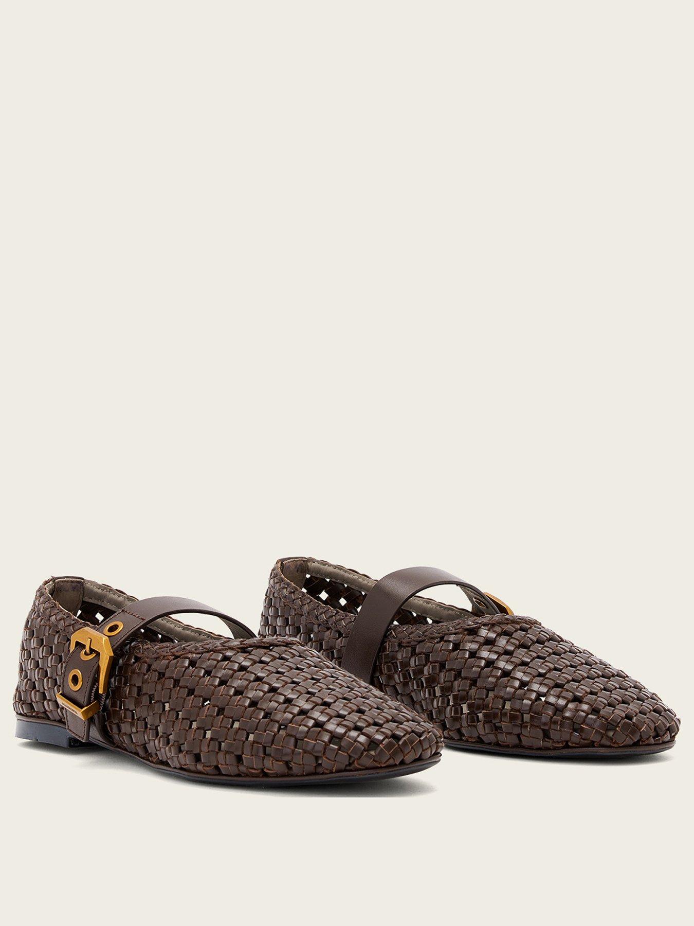 Image 2 of 5 of AllSaints Sabine Woven Flat - Brown