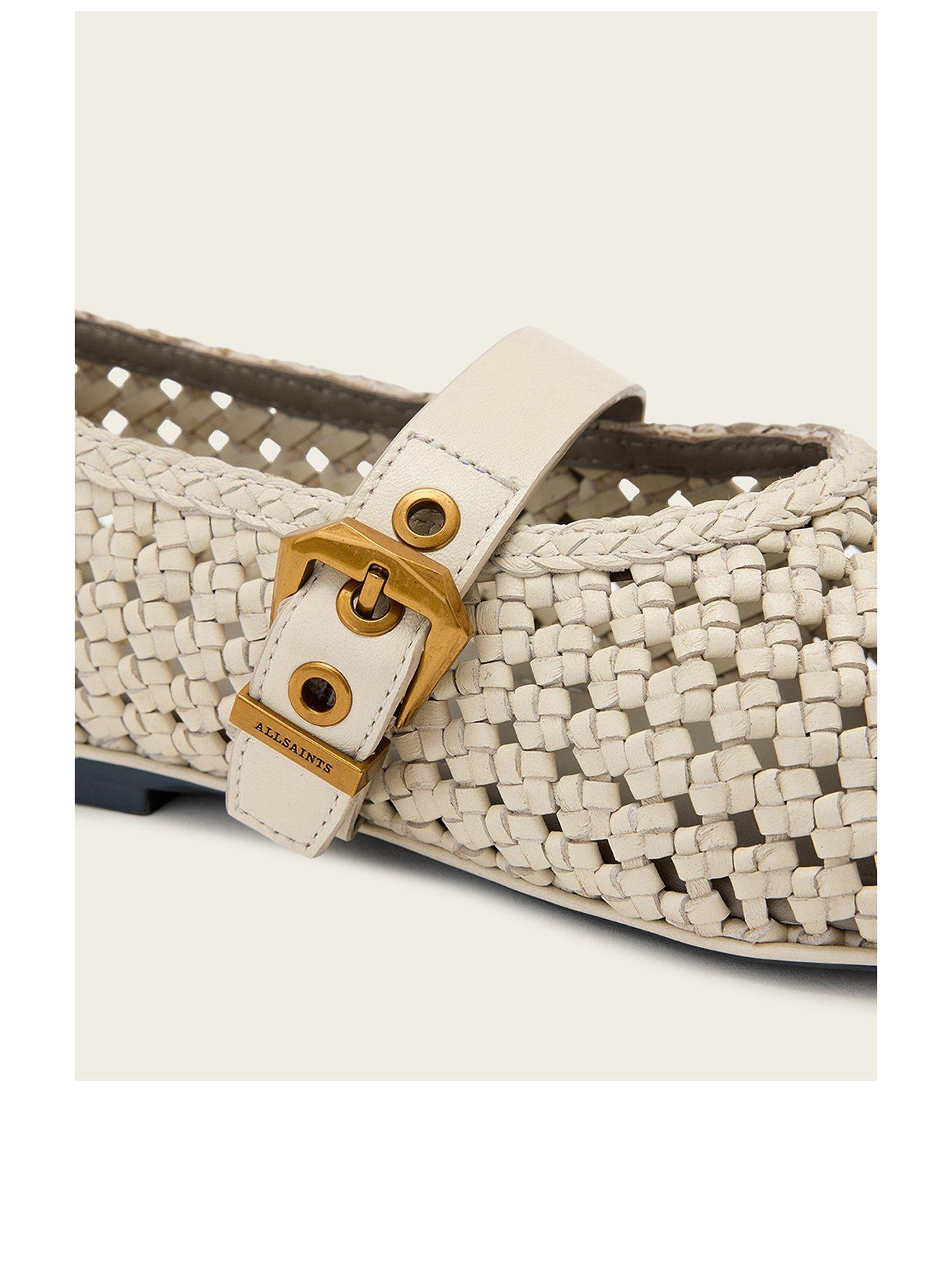 Image 2 of 5 of AllSaints Sabine Woven Flat - White