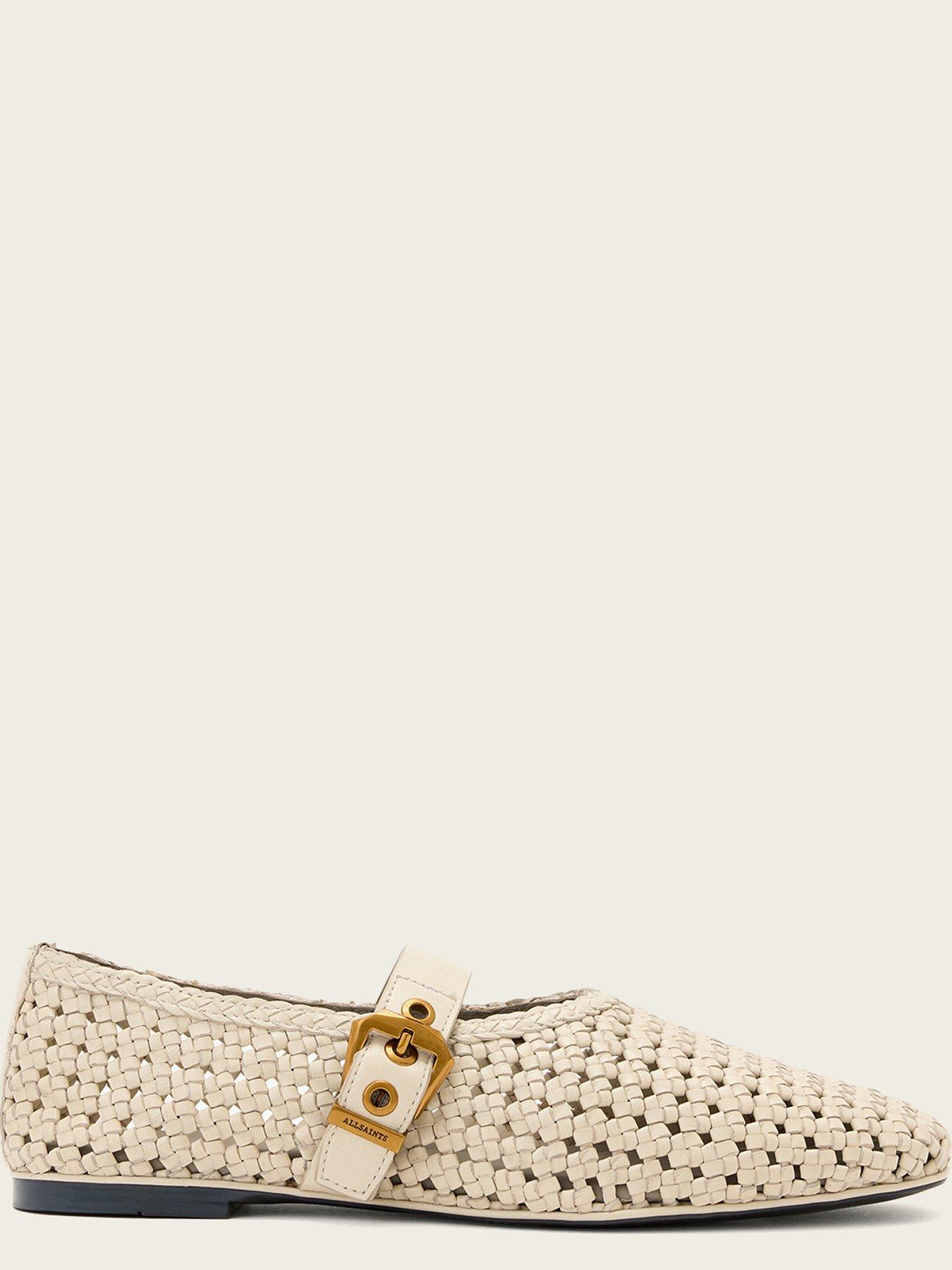 Image 5 of 5 of AllSaints Sabine Woven Flat - White