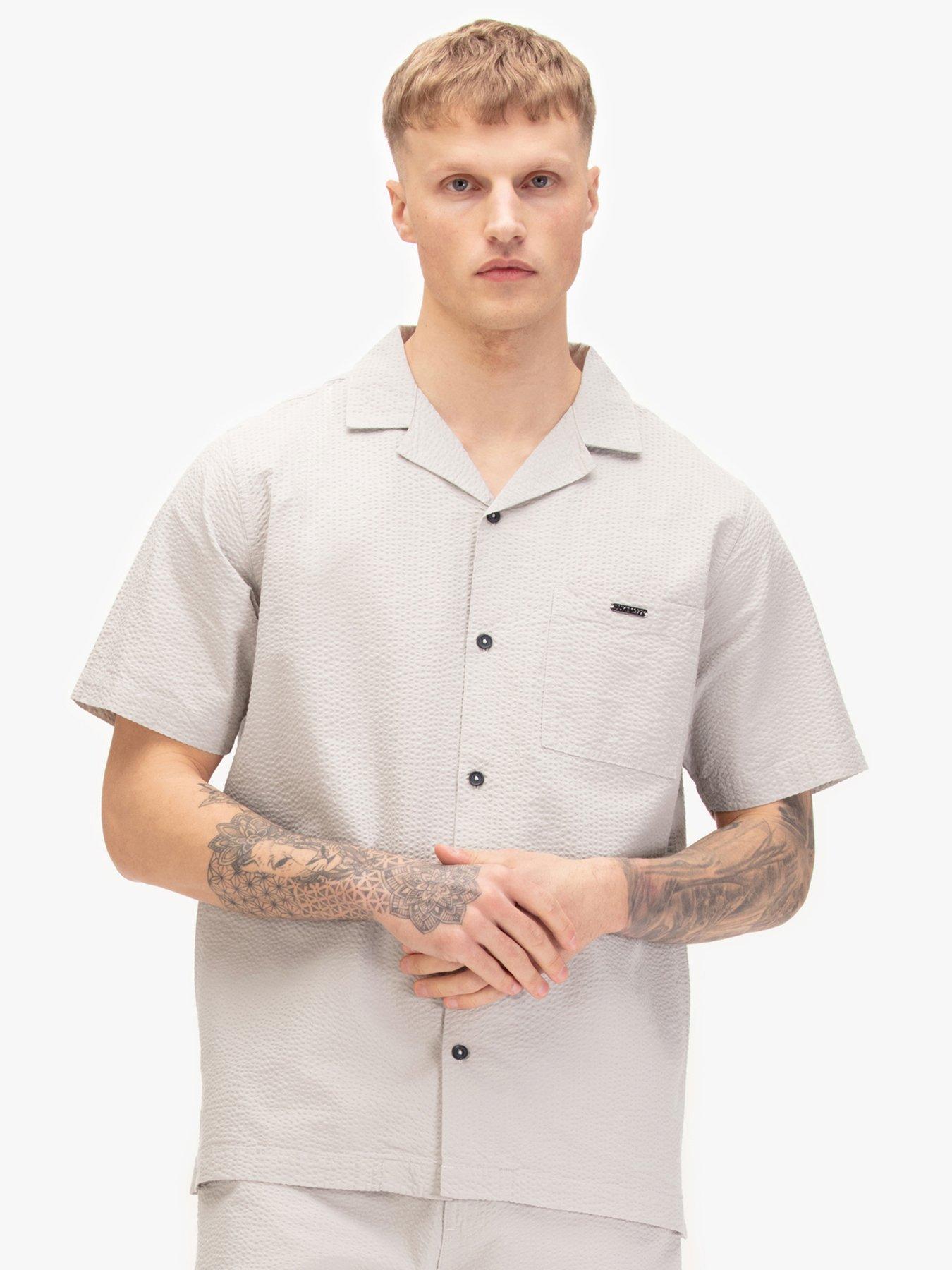 Image 1 of 6 of Luke 1977 Luke 1977 Millook Short Sleeve Shirt - Grey