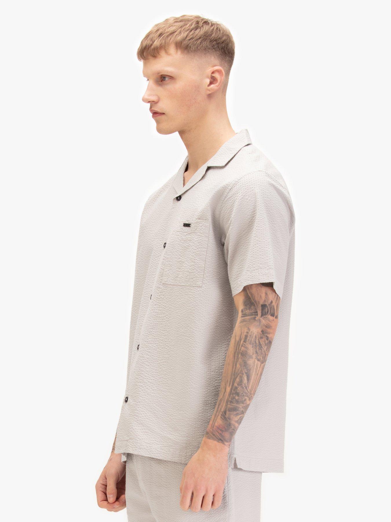 Image 3 of 6 of Luke 1977 Luke 1977 Millook Short Sleeve Shirt - Grey