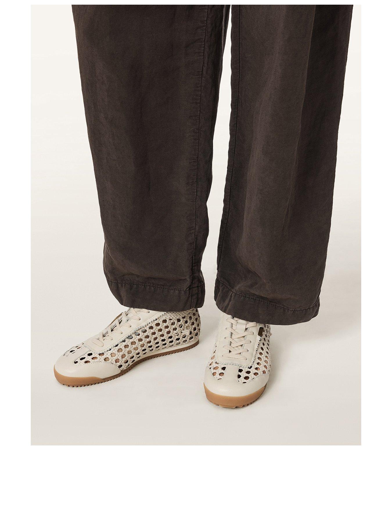 Image 2 of 5 of AllSaints Kenny Woven Runner - White