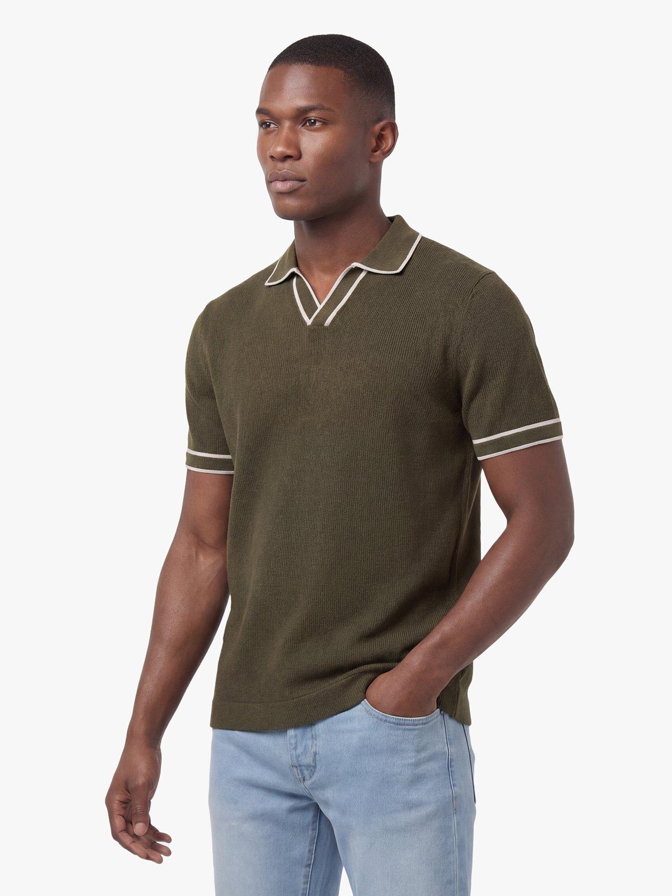 Luke 1977 Krakatoa Open Neck Polo Shirt, Khaki, Size Xl, Men