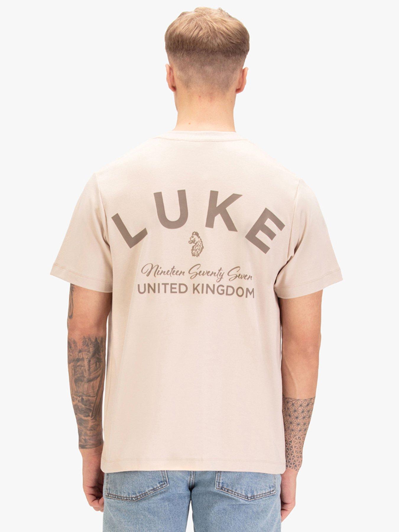 Luke 1977 Drayton Relaxed Fit T-shirt, Beige, Size 3Xl, Men