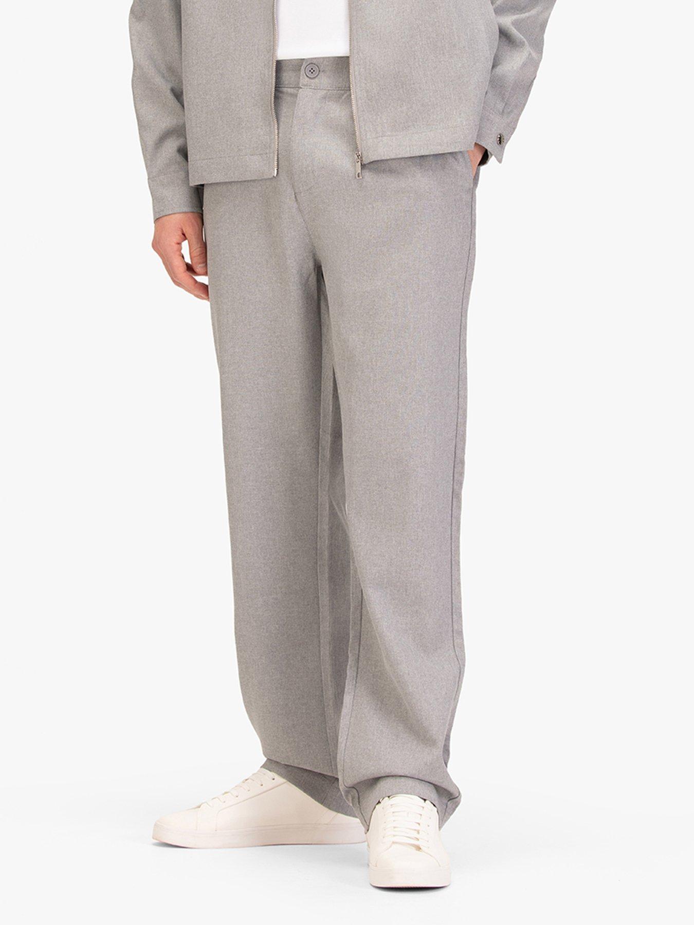 Image 1 of 7 of Luke 1977 Luke 1977 Boas Smart Woven Uncuffed Trousers - Grey