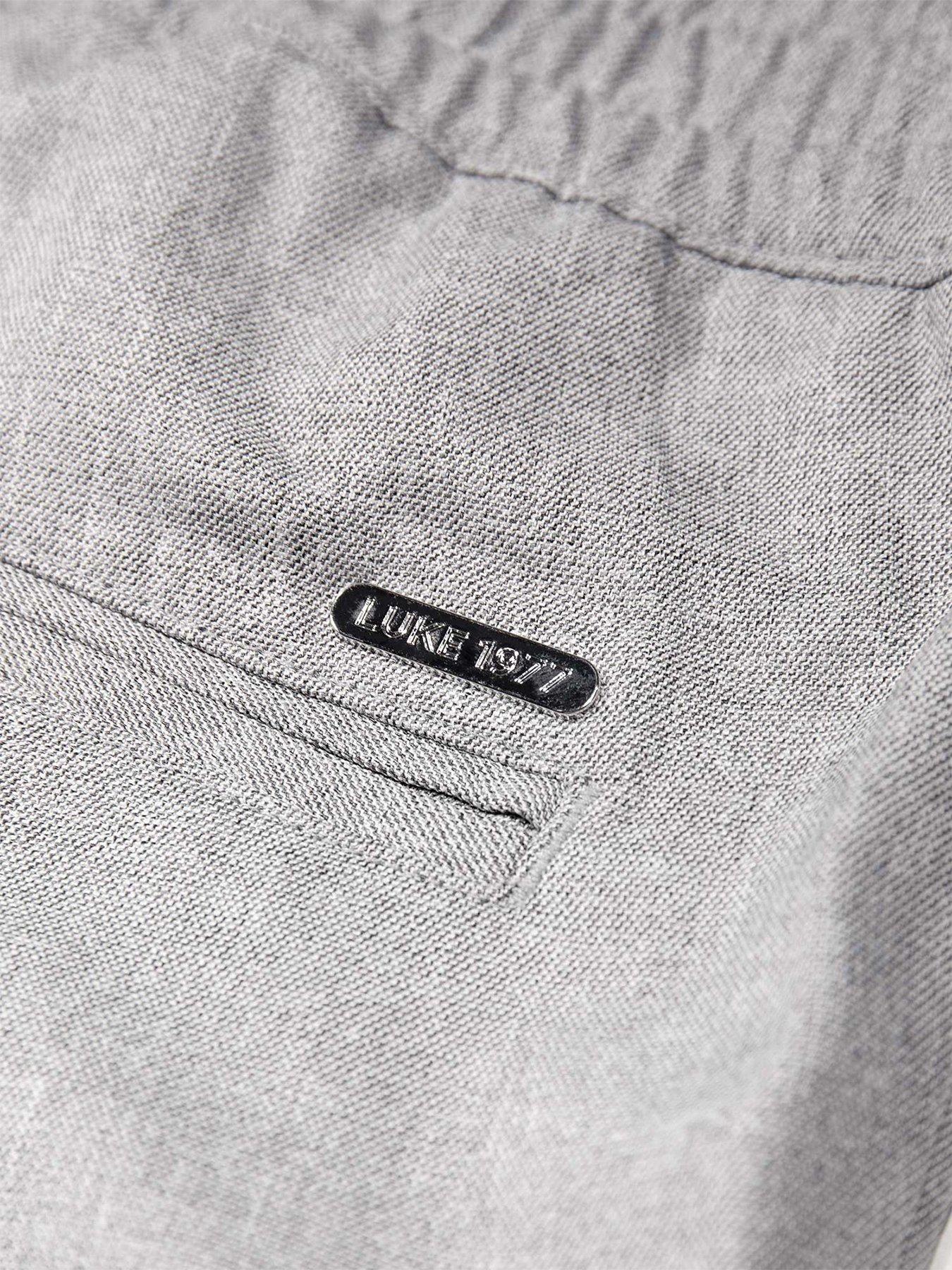 Image 7 of 7 of Luke 1977 Luke 1977 Boas Smart Woven Uncuffed Trousers - Grey