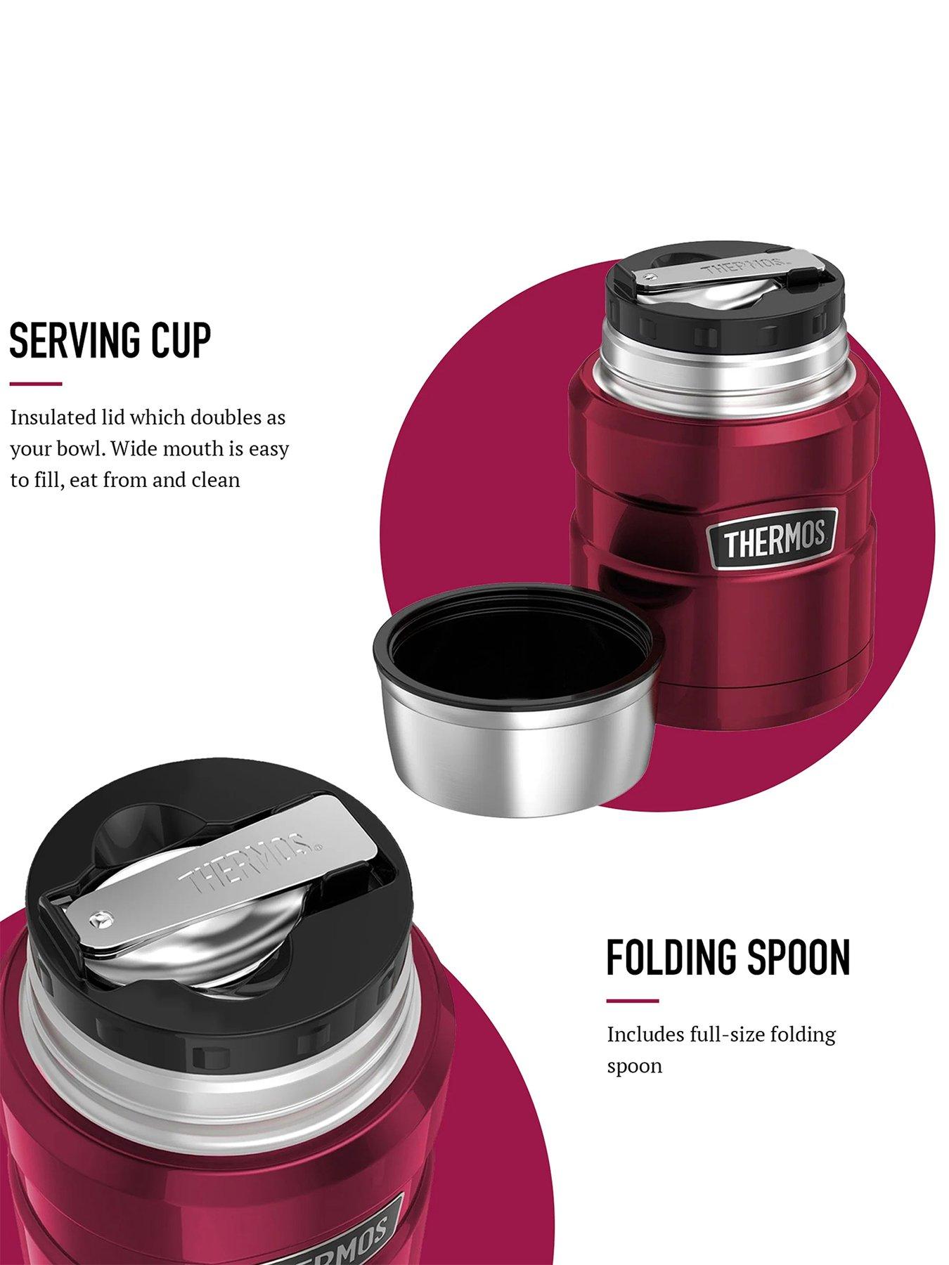 Image 6 of 6 of Thermos Stainless Steel King Food Flask 470ml Raspberry