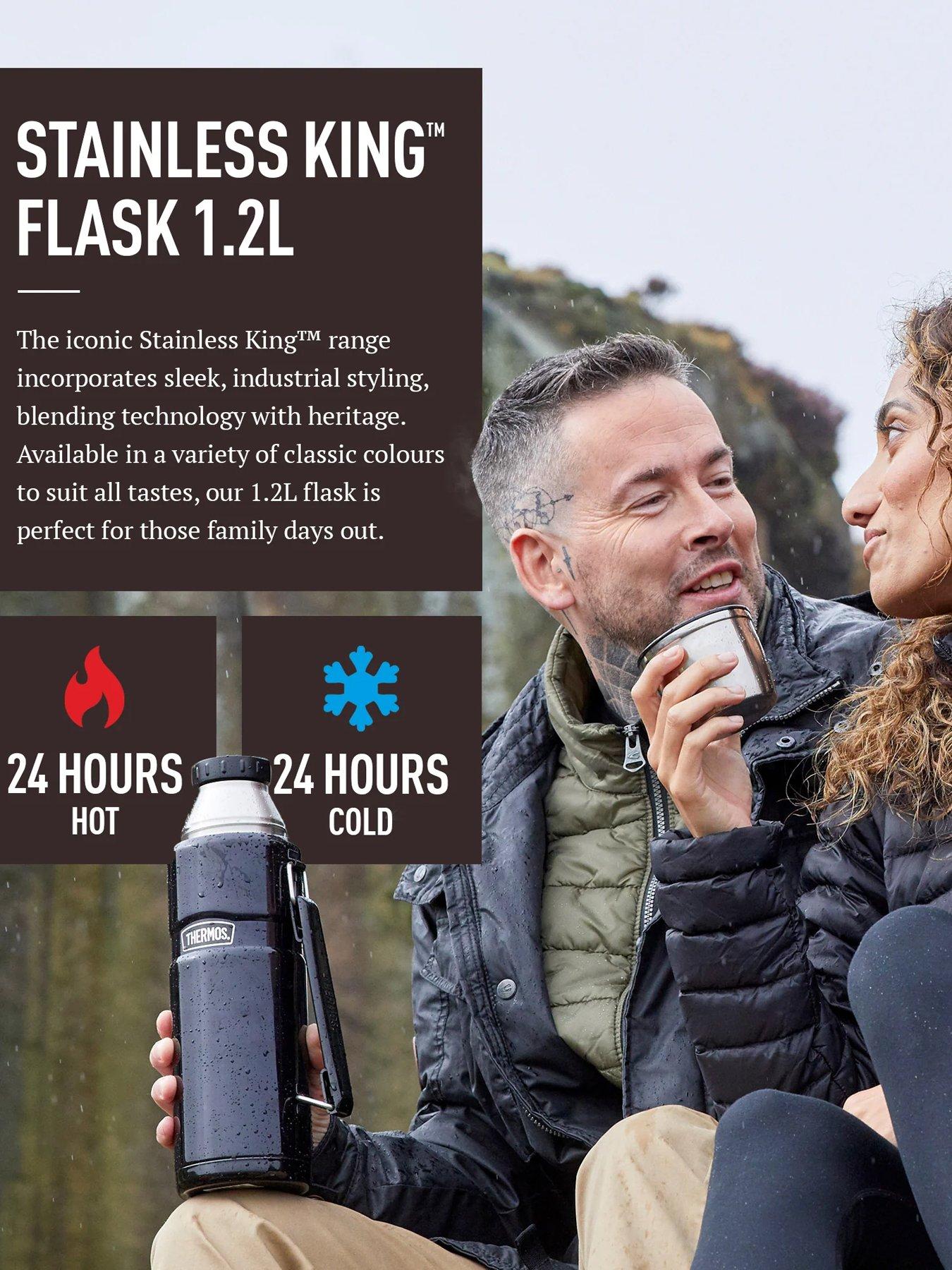 Image 3 of 6 of Thermos Stainless Steel King Travel Flask 1.2 Litre Matt Black