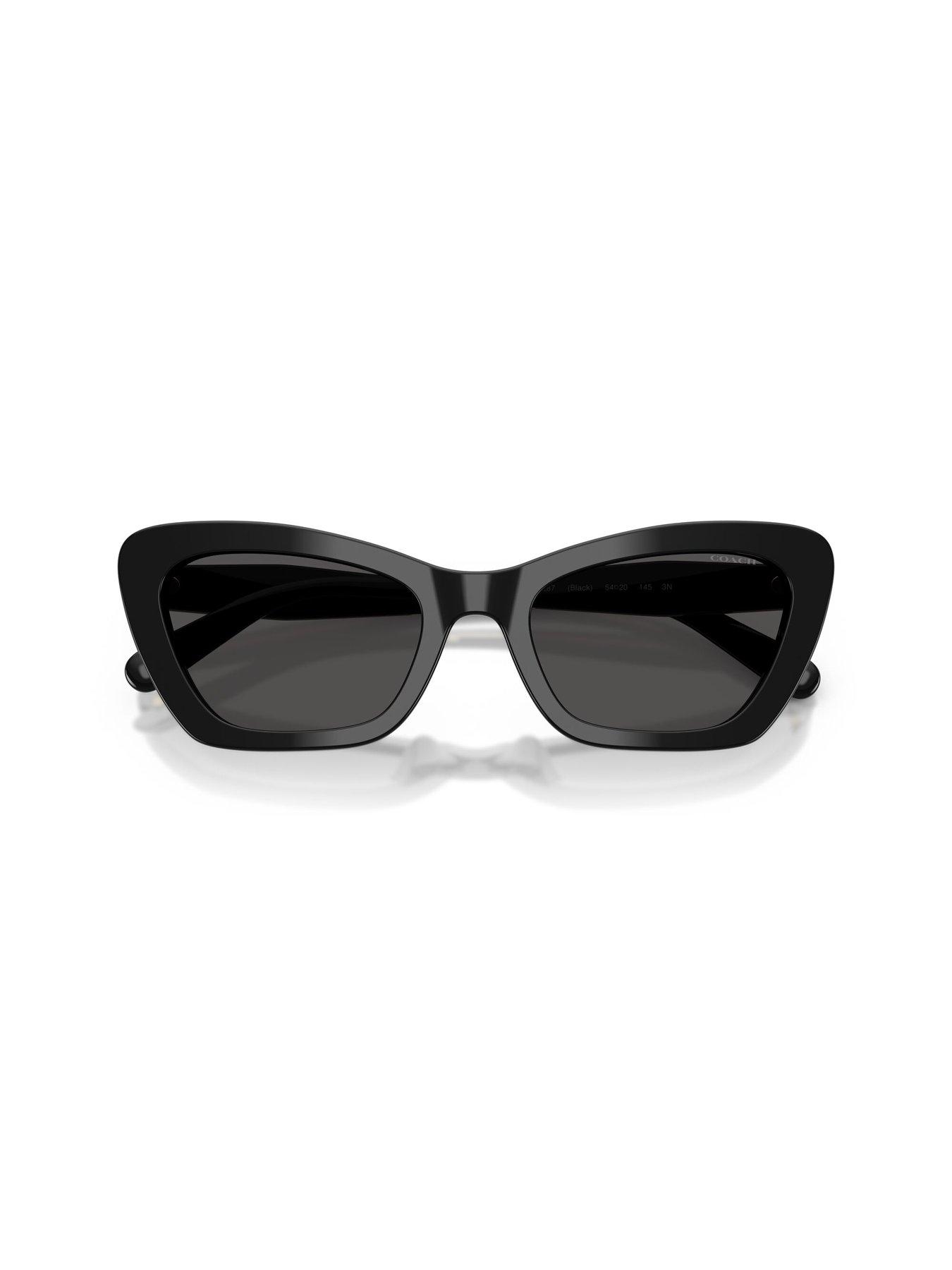 Image 4 of 5 of COACH Black Cat Eye Sunglasses