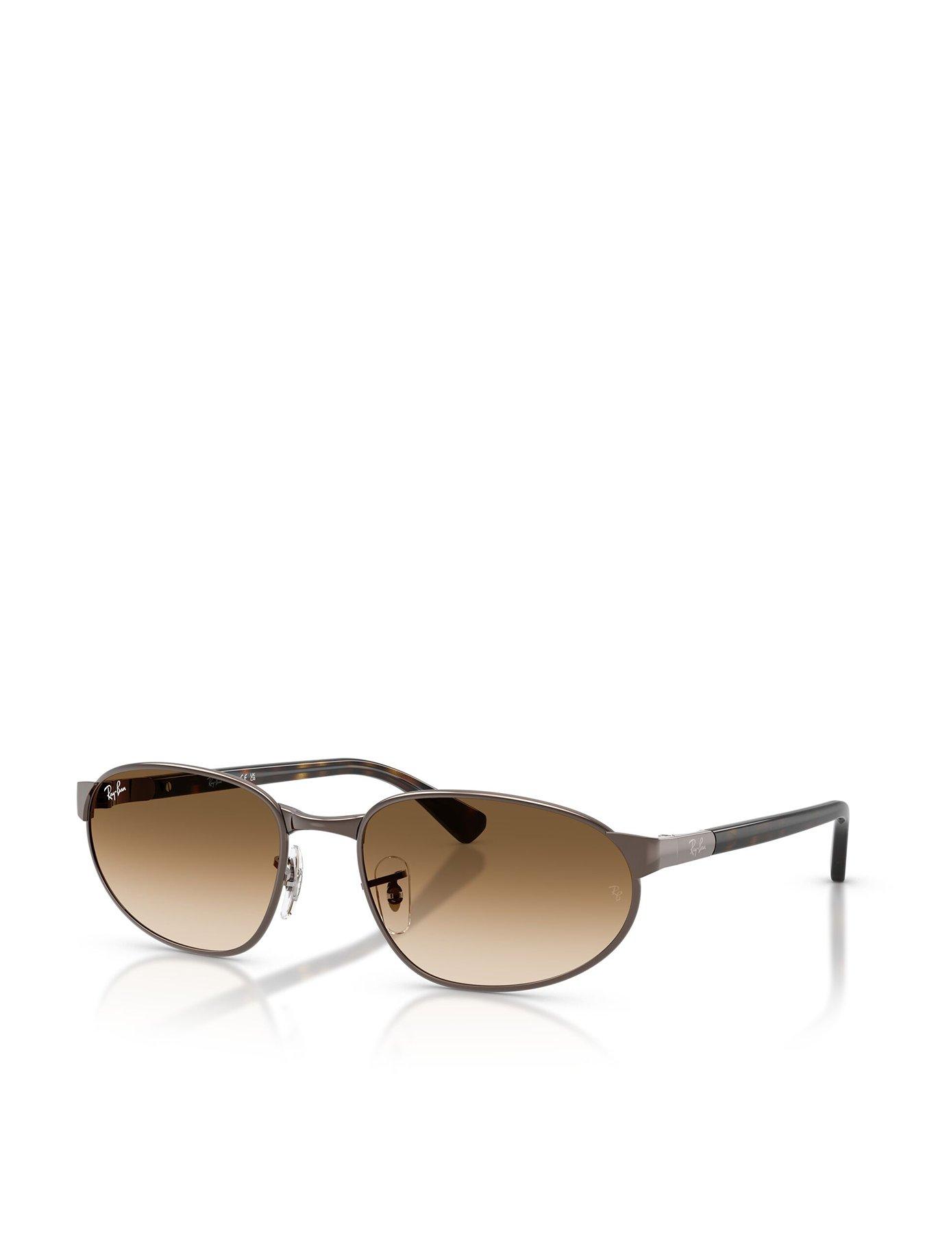 Ray-Ban Thin Frame Brown Metal Sunglasses - 0rb3777