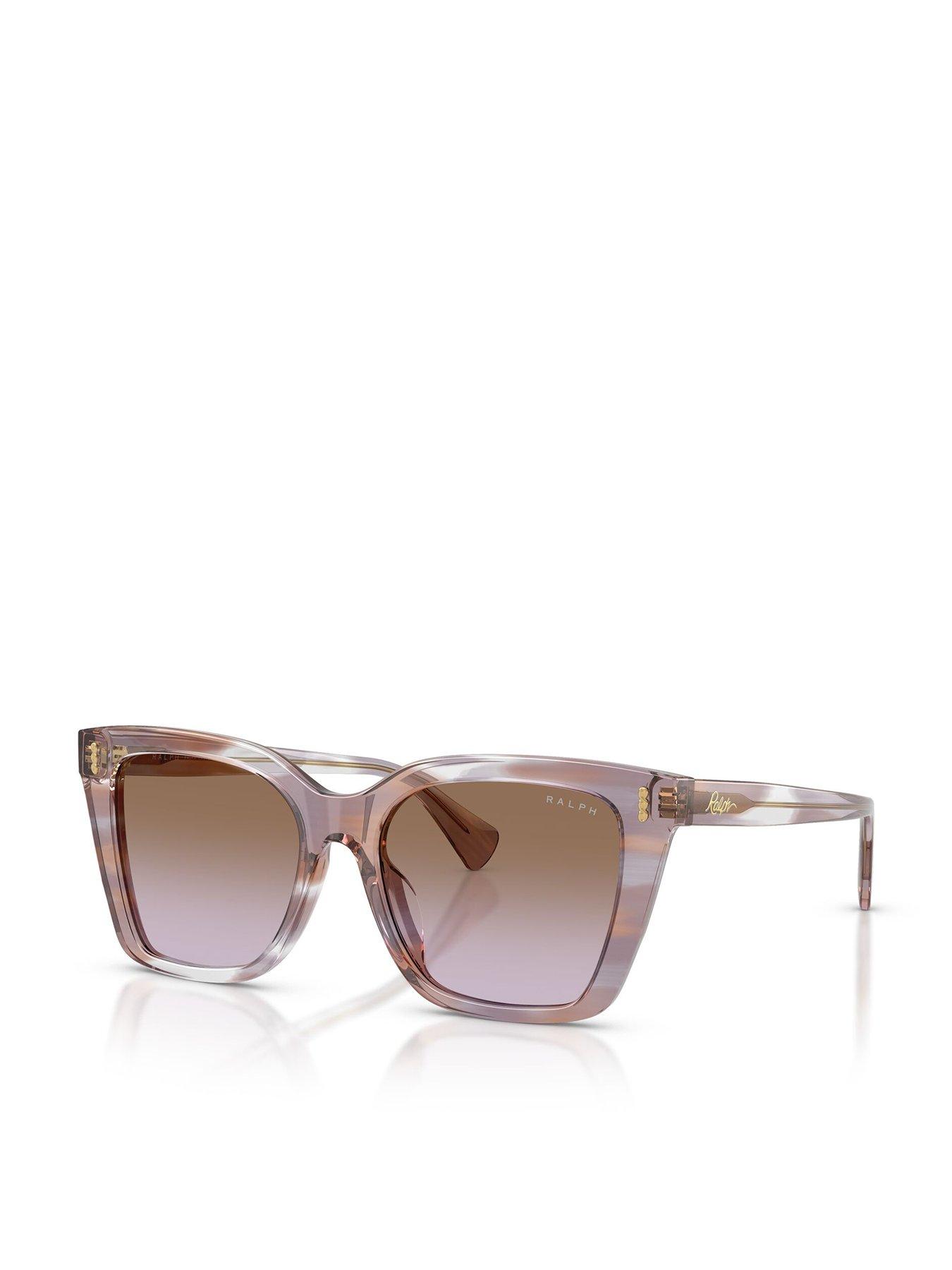 Ralph 0Ra5348U Square Thick Frame Sunglasses - Translucent Print