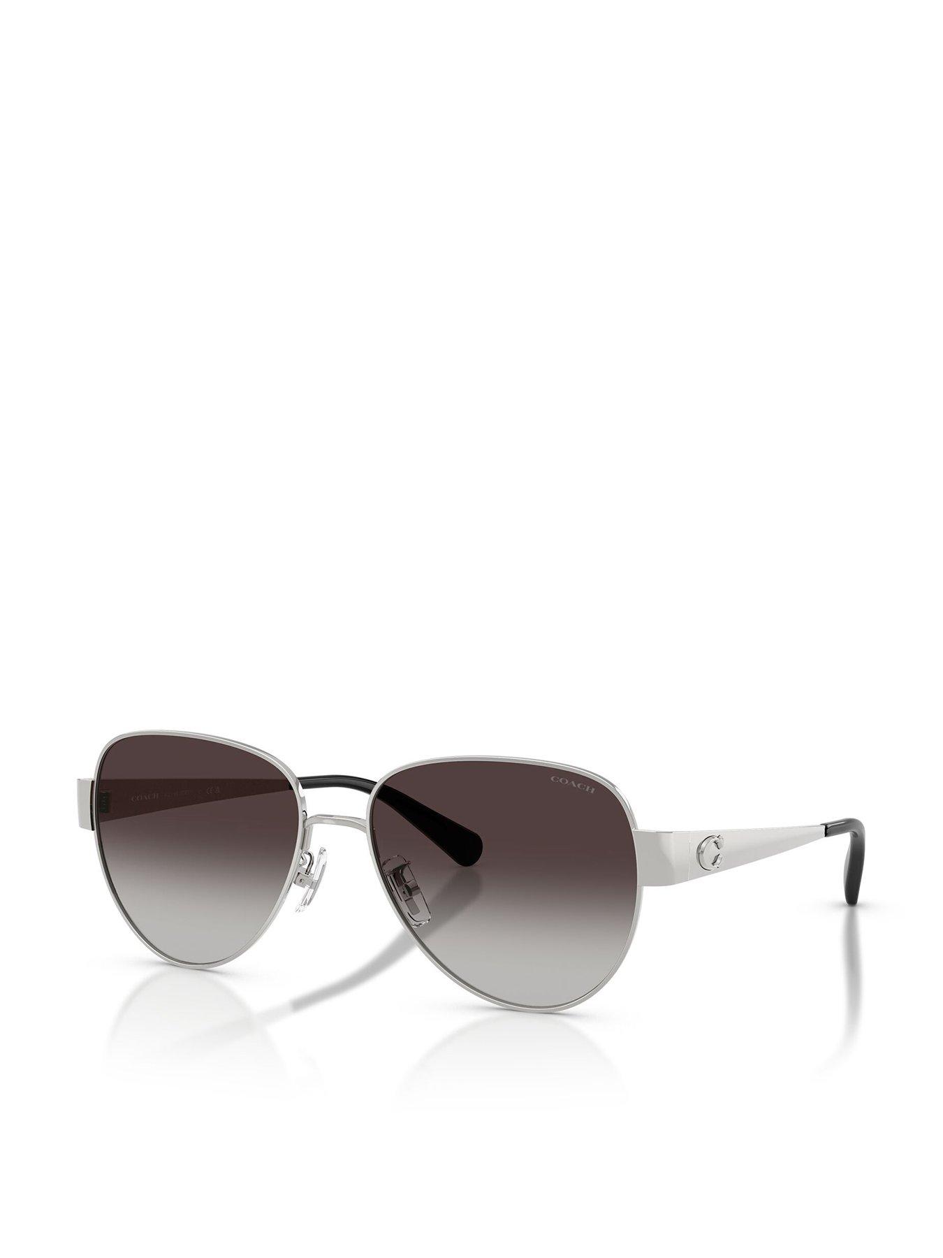 Image 1 of 5 of COACH Classic Aviator Sunglasses - Silver