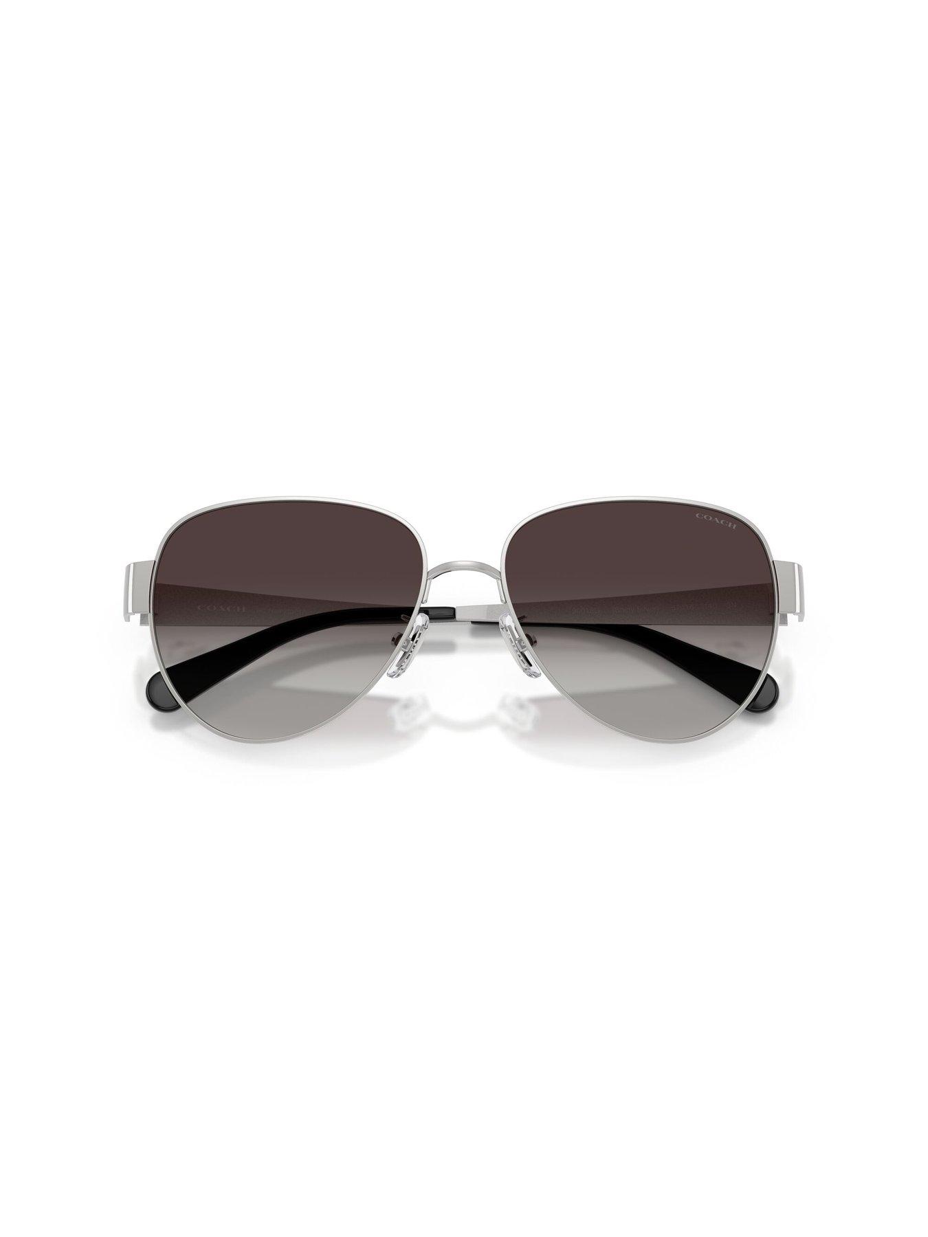 Image 4 of 5 of COACH Classic Aviator Sunglasses - Silver