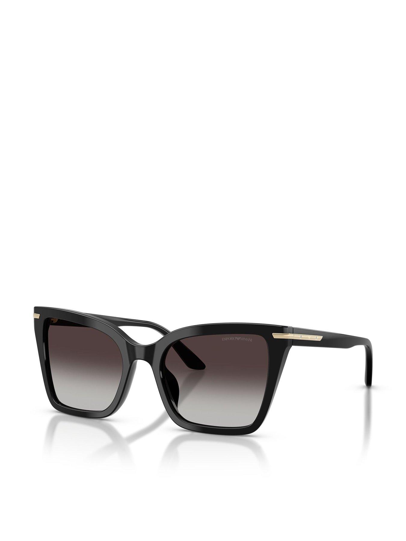 Emporio Armani Classic Square Sunglasses- Black
