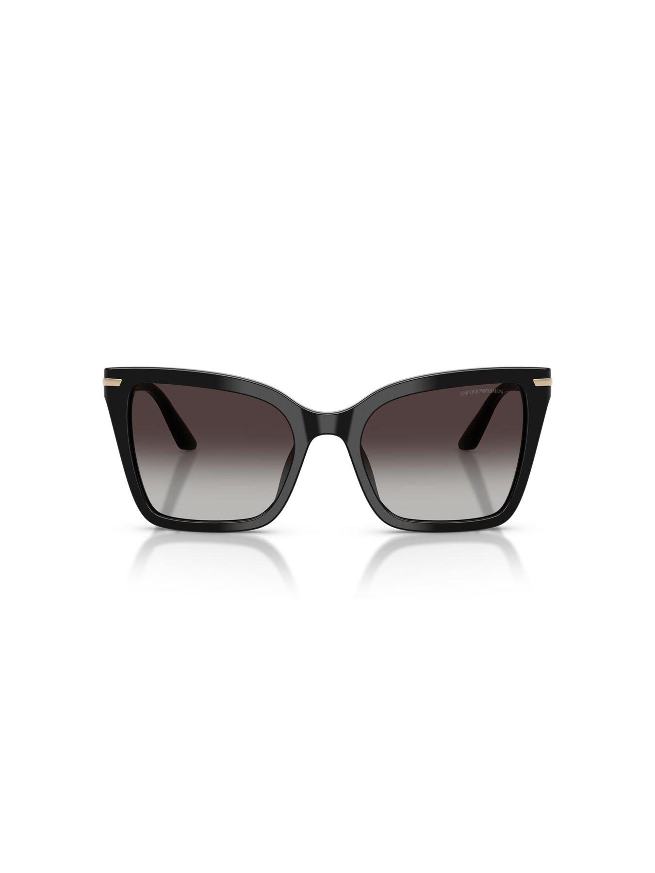 Image 3 of 5 of Emporio Armani Classic Square Sunglasses- Black