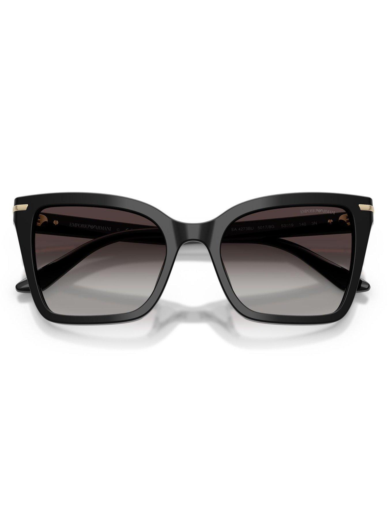 Image 4 of 5 of Emporio Armani Classic Square Sunglasses- Black