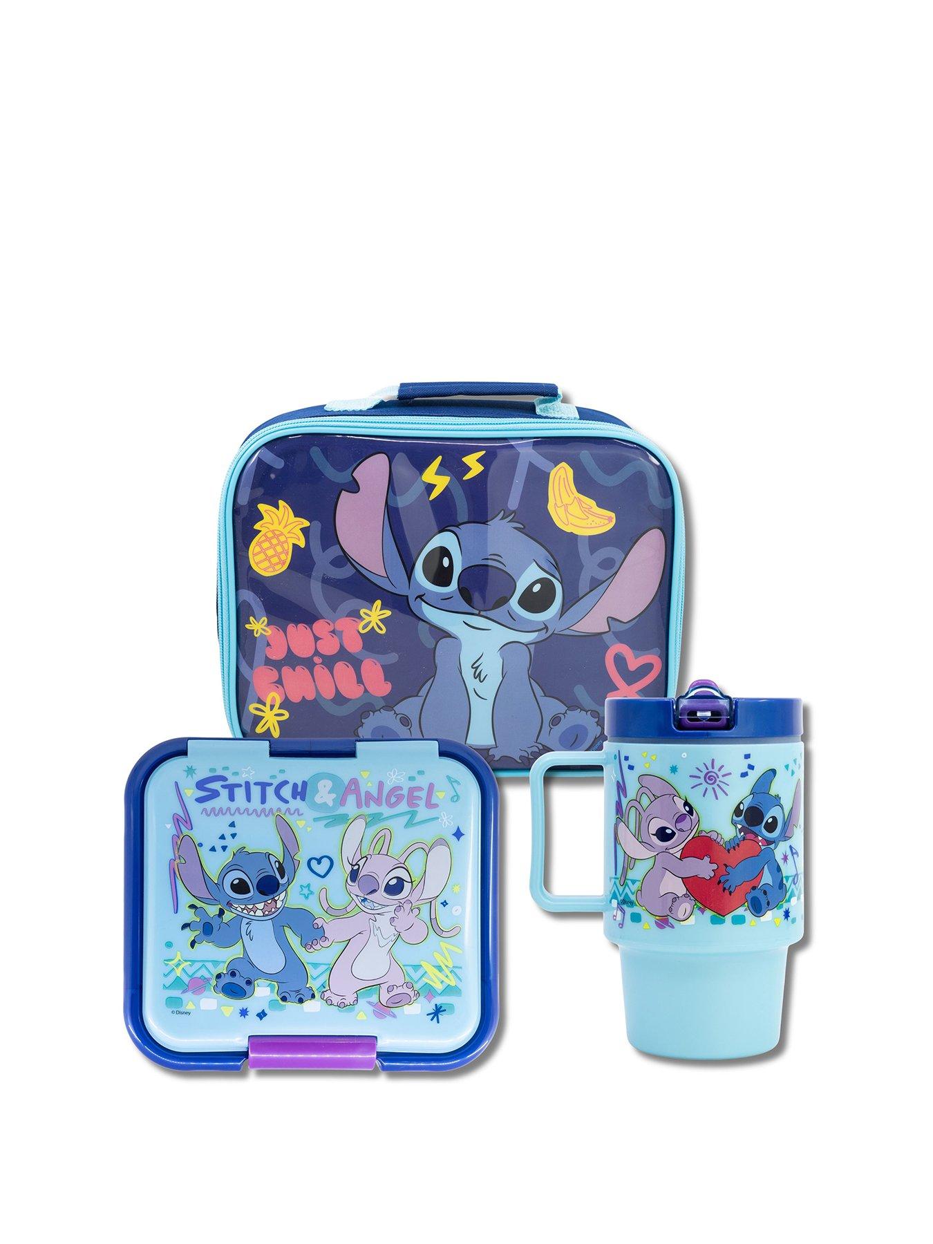 Lilo & Stitch Stor Stitch Rectangular Insulated Bag with PP 530ml Cool Mug and Multi Compartment Sandwich Box