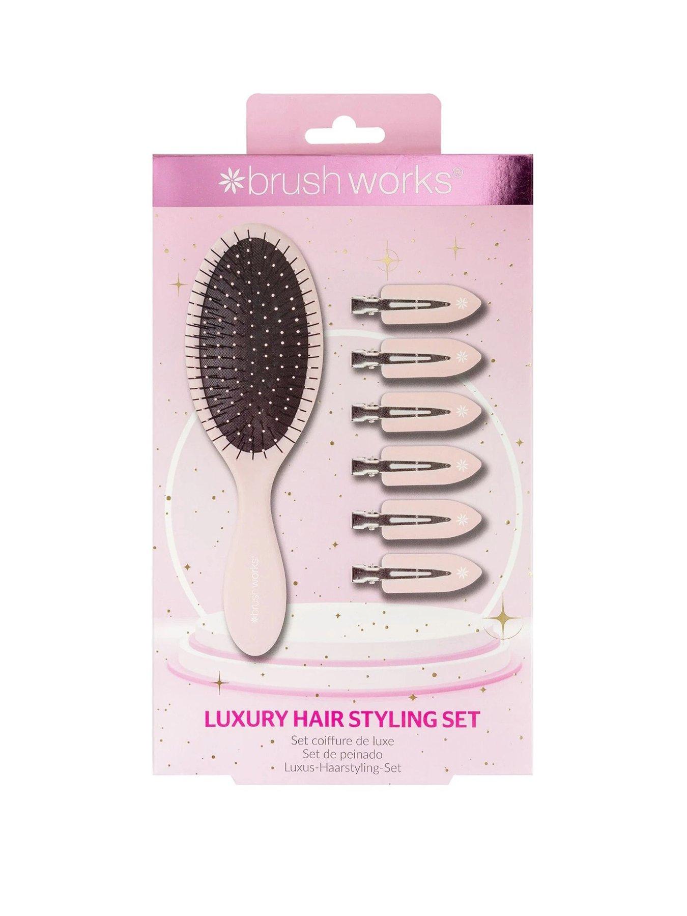 Brushworks Luxury Hair Styling Set (Pink)
