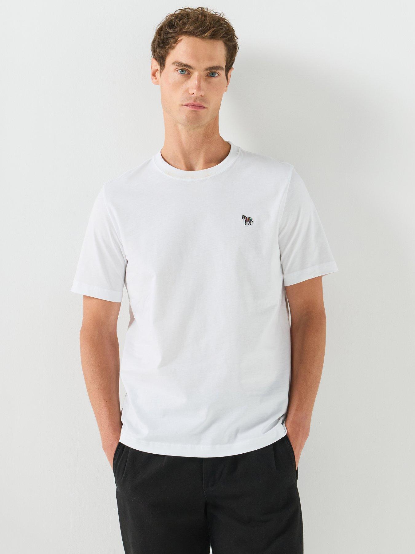 PS PAUL SMITH Regular Fit Zebra T-Shirt, White, Size 2Xl, Men