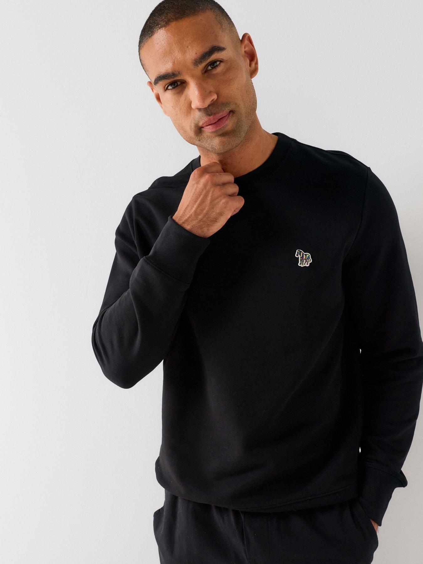 PS PAUL SMITH Regular Fit Zebra Sweatshirt, Black, Size 2Xl, Men