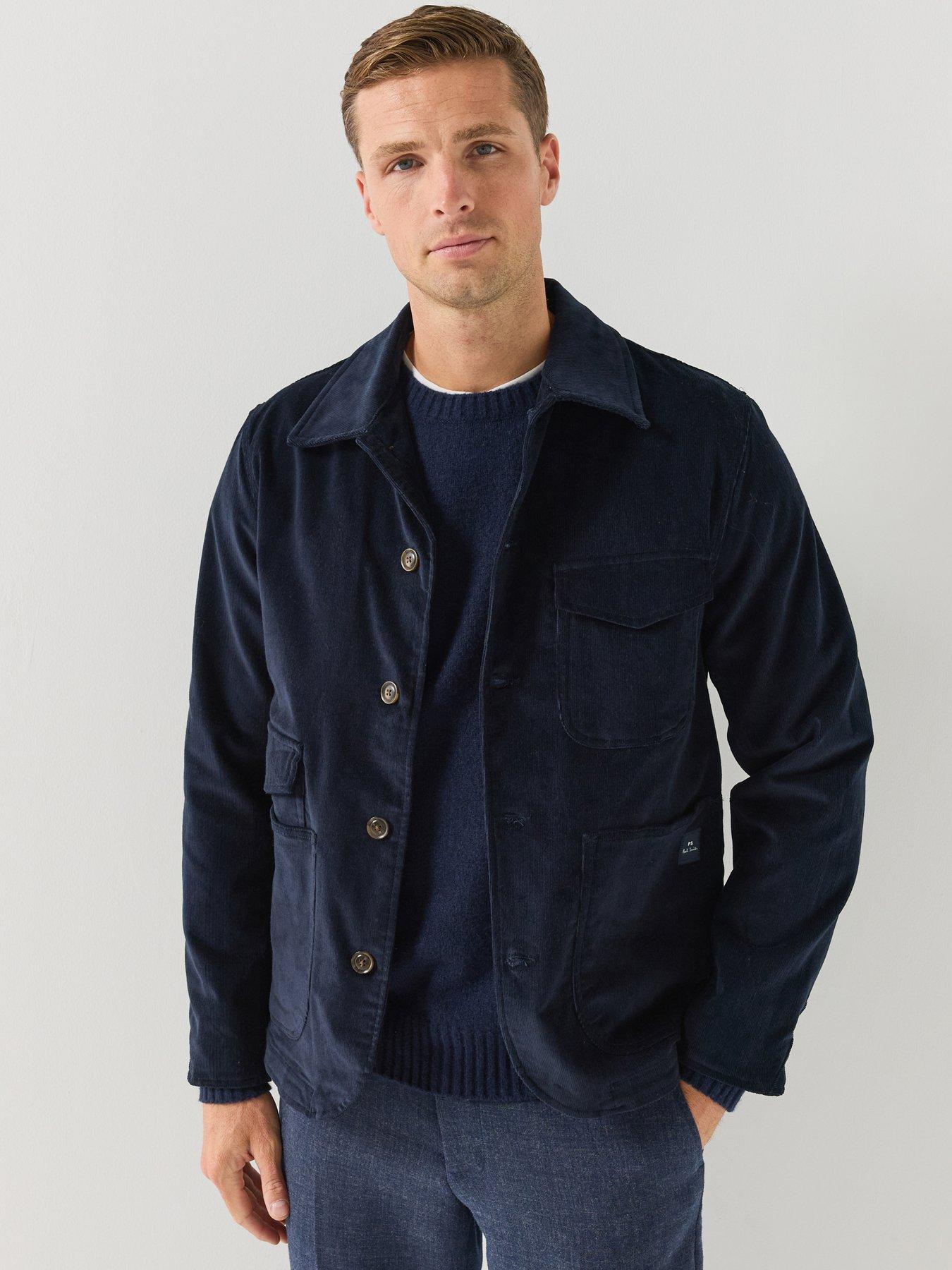 Image 1 of 6 of PS PAUL SMITH Mens Utility Stretch Cotton Work Jacket - Blue