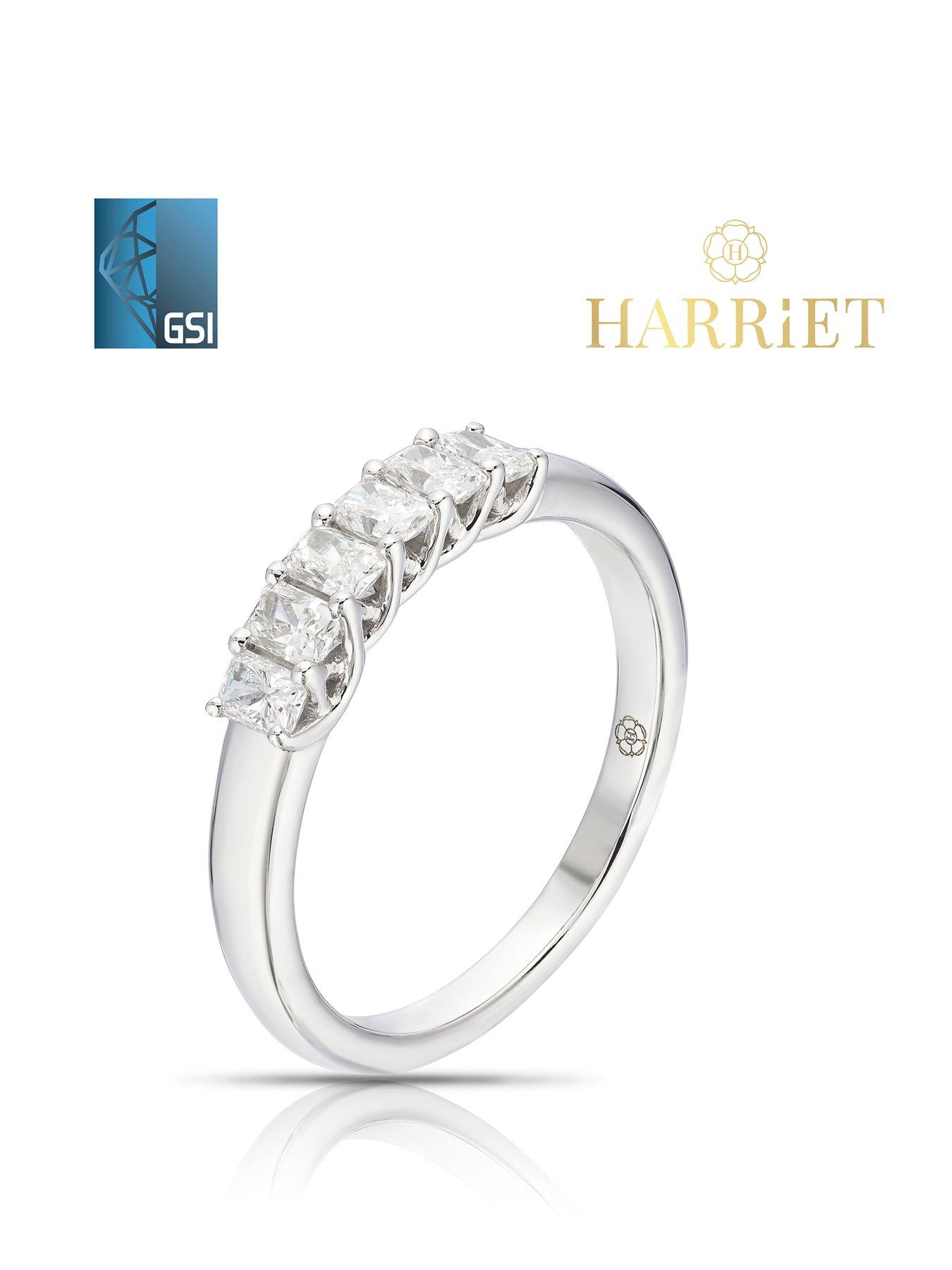 Image 2 of 7 of Harriet 14ct White Gold Radiant Eternity 0.50ct Lab Grown Diamond Ring