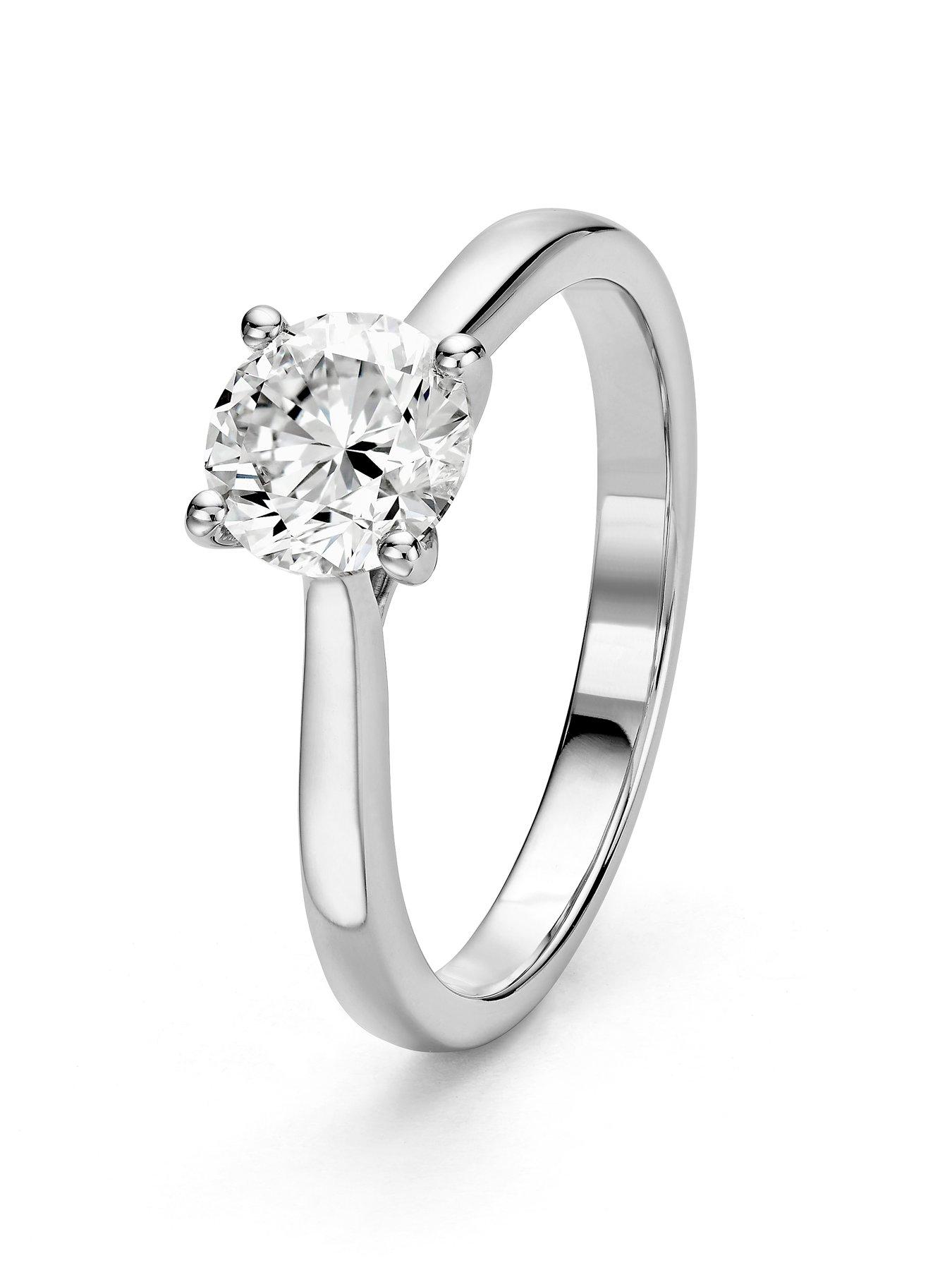 Image 2 of 3 of Harriet Sterling 1Ct Lab-Grown Diamond Solitaire Ring - Silver
