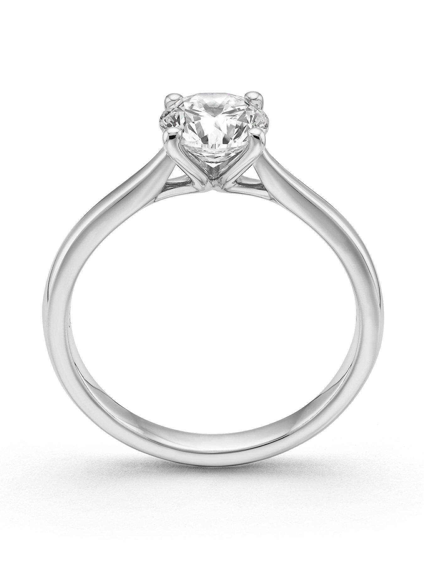 Image 3 of 3 of Harriet Sterling 1Ct Lab-Grown Diamond Solitaire Ring - Silver