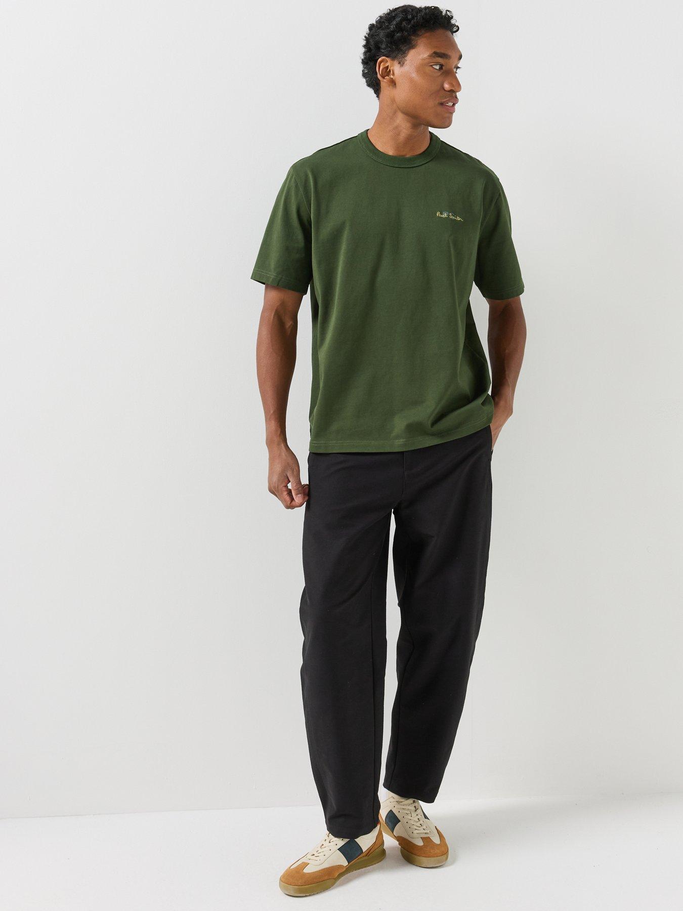 Image 3 of 4 of PS PAUL SMITH PS PAUL SMITH Mens Oversized Fit Logo T-Shirt - Green