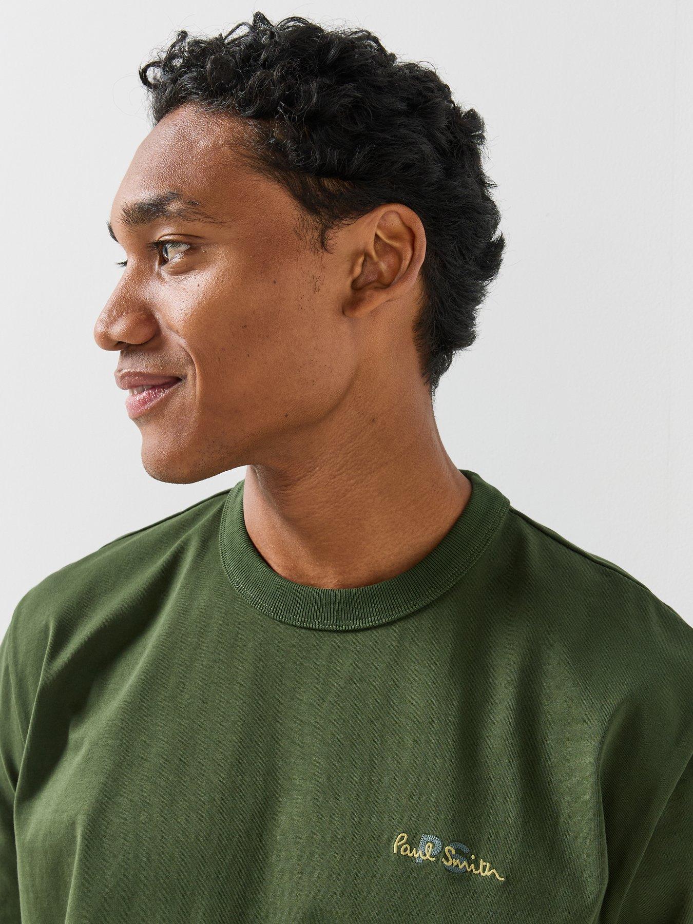 Image 4 of 4 of PS PAUL SMITH PS PAUL SMITH Mens Oversized Fit Logo T-Shirt - Green