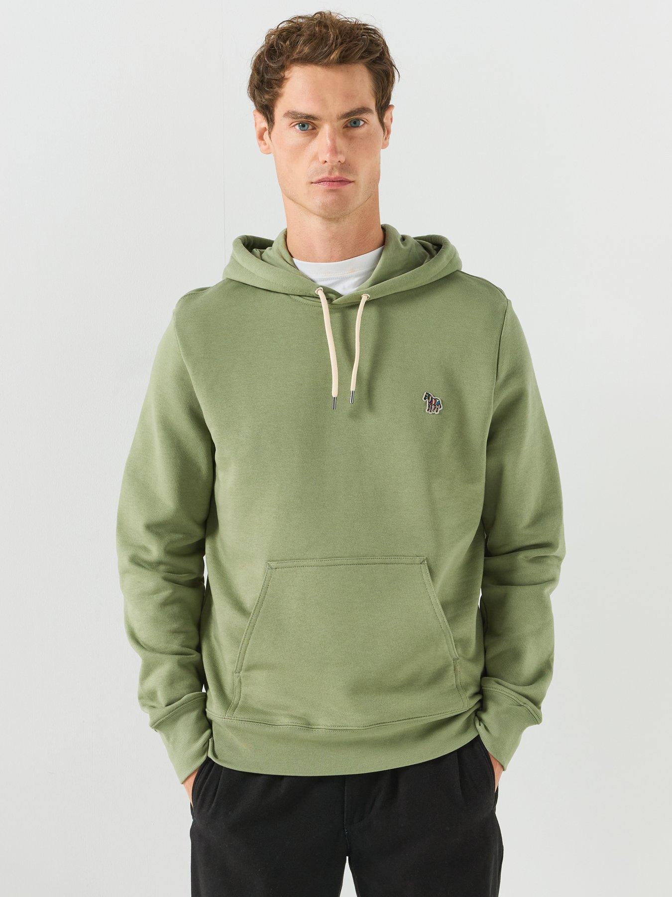 PS PAUL SMITH Regular Fit Zebra Hoodie, Green, Size L, Men