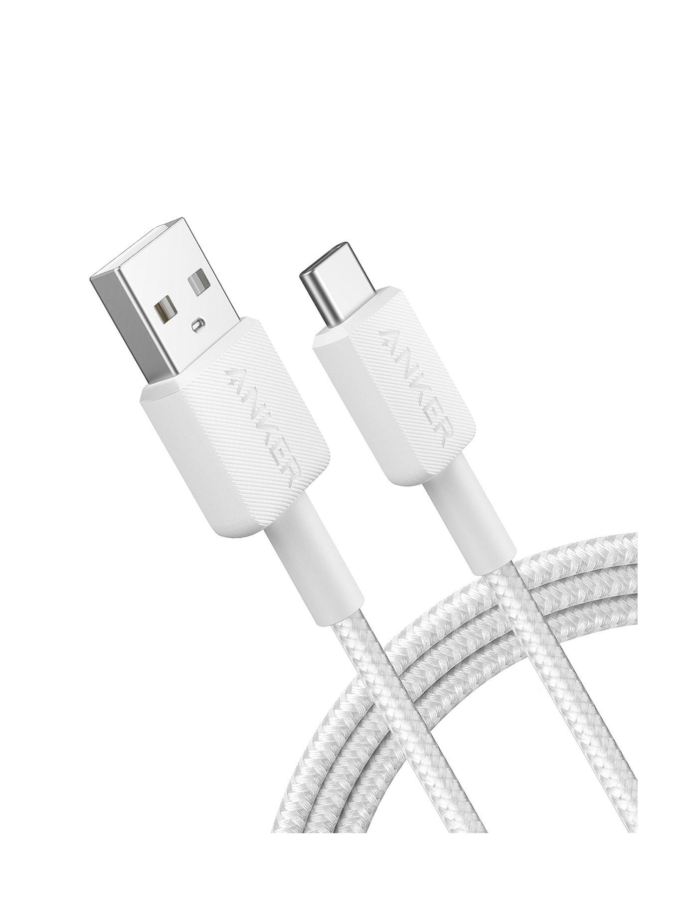 Anker USB-A to USB-C Braided Cable 1.8M, White