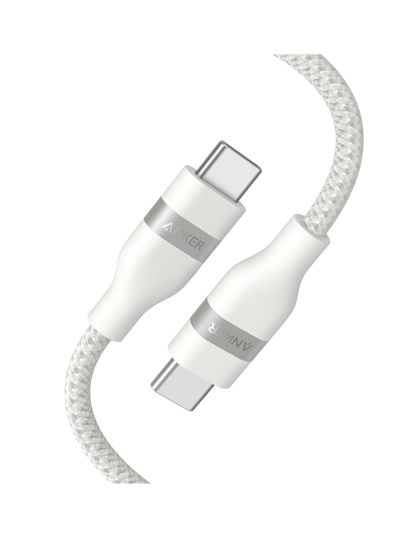 Anker USB-C to USB-C Braided Cable 0.9M, Super Fast 240W, White