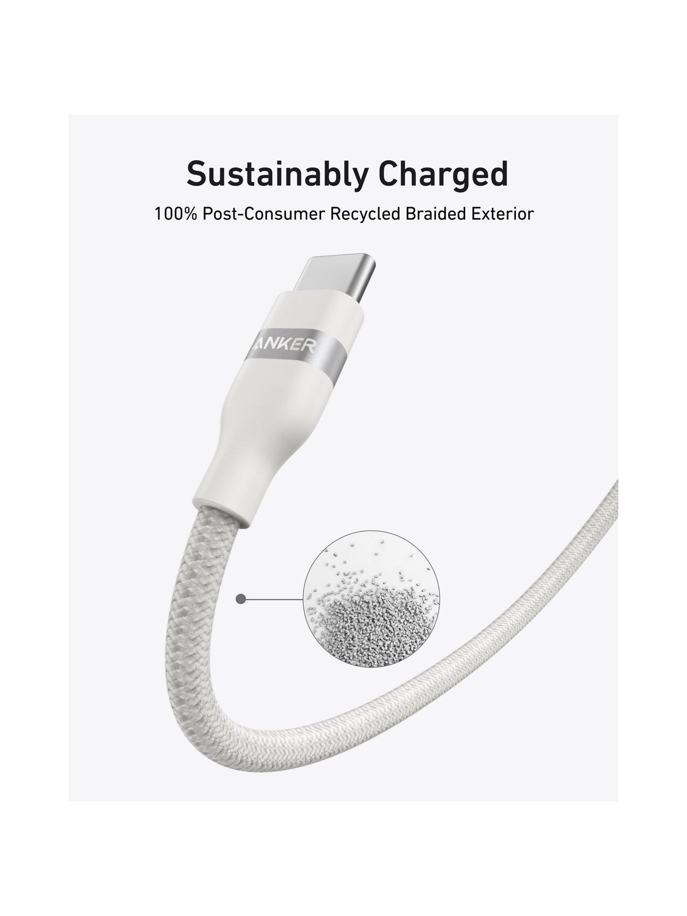 Image 6 of 7 of Anker USB-C to USB-C Braided Cable 1.8M, Super Fast 240W, White