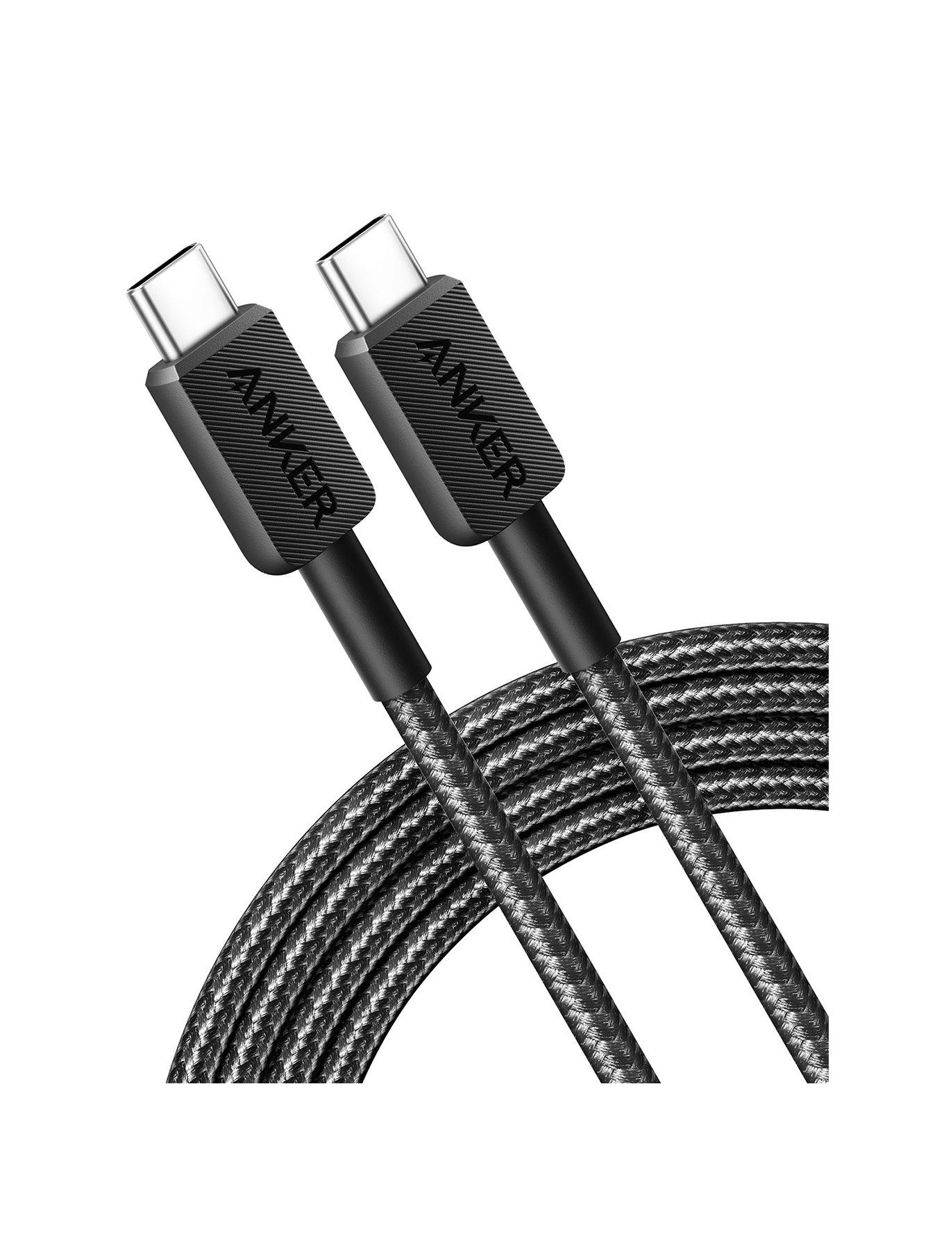 Image 1 of 6 of Anker USB-C to USB-C Braided Charging Cable, 1.8M, Black