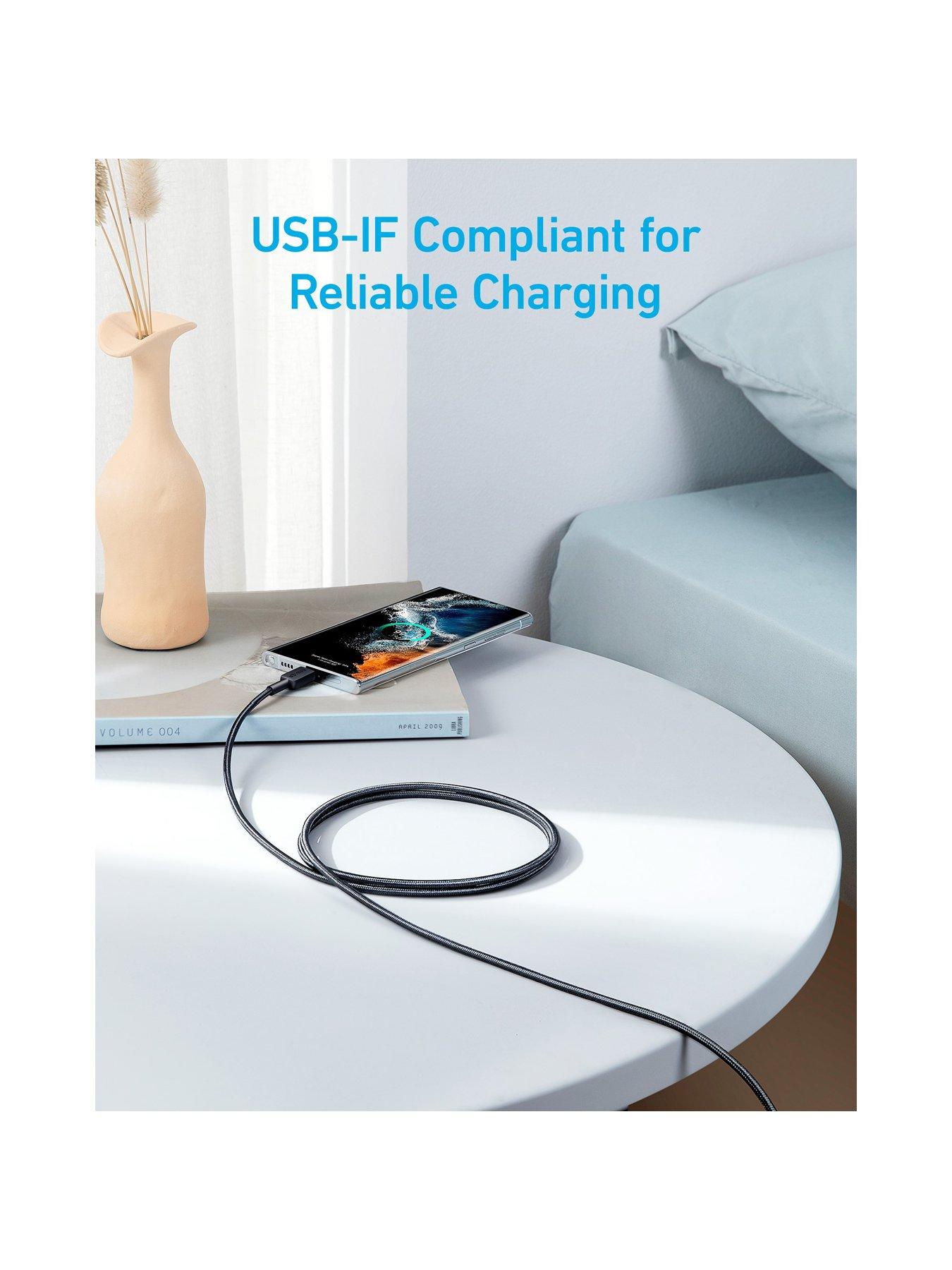 Image 5 of 6 of Anker USB-C to USB-C Braided Charging Cable, 1.8M, Black