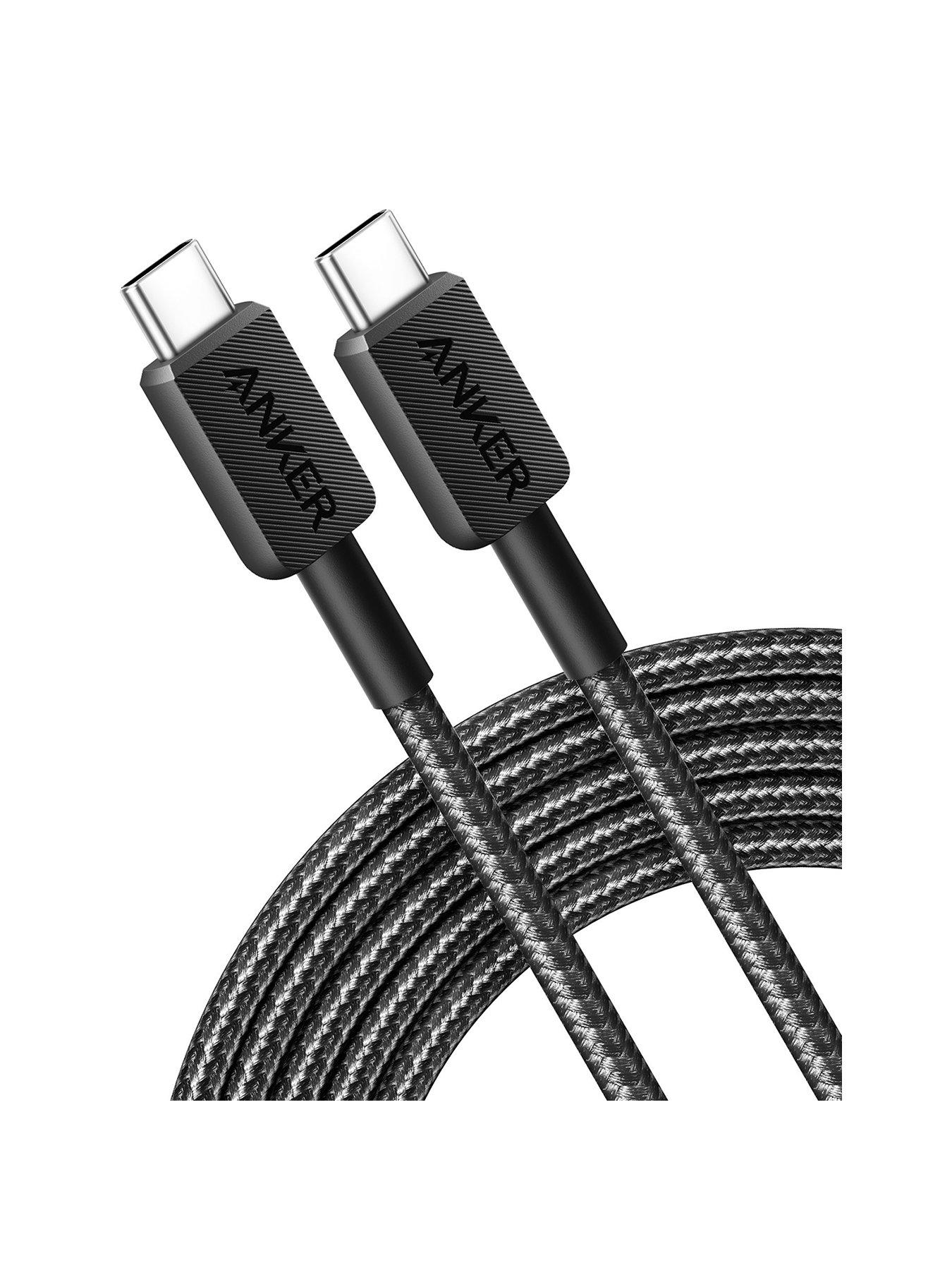 Image 1 of 7 of Anker Braided USB-C to USB-C Cable 0.9 m, White