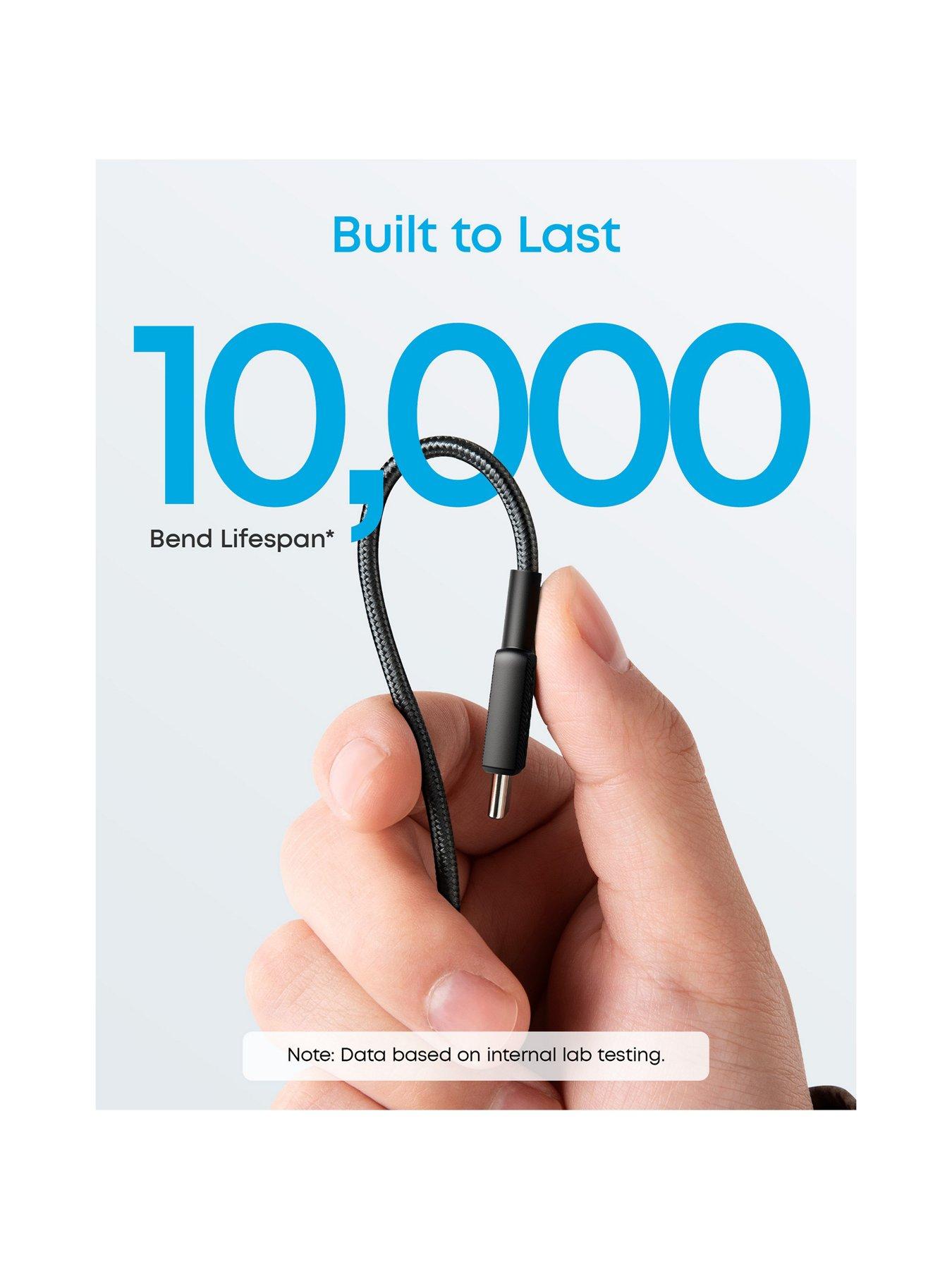 Image 4 of 7 of Anker Braided USB-C to USB-C Cable 0.9 m, White