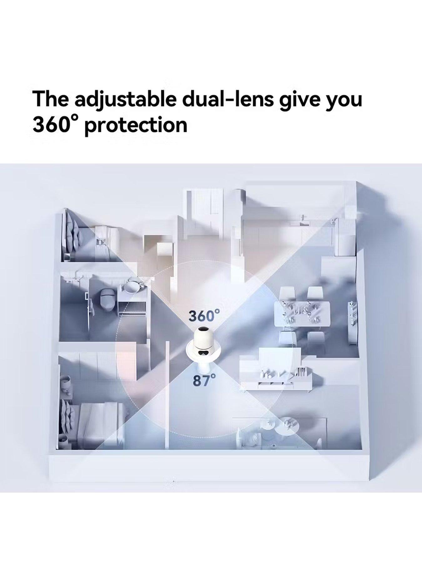 Image 6 of 7 of IMOU Ranger Dual, 6MP, Indoor Dual Lens Pan &amp; Tilt Smart Wi-Fi Plug-In Security Camera
