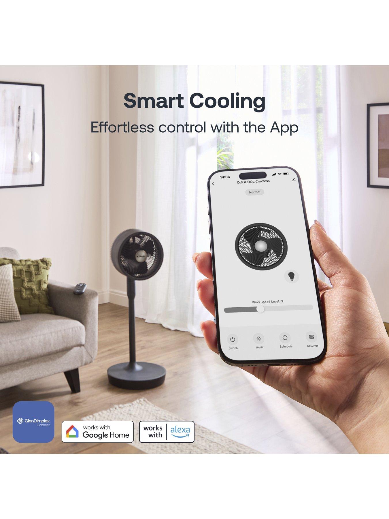 Dimplex DuoCool Cordless 2 in 1 Hybrid Pedestal/Desk Top Cooling Fan | Very